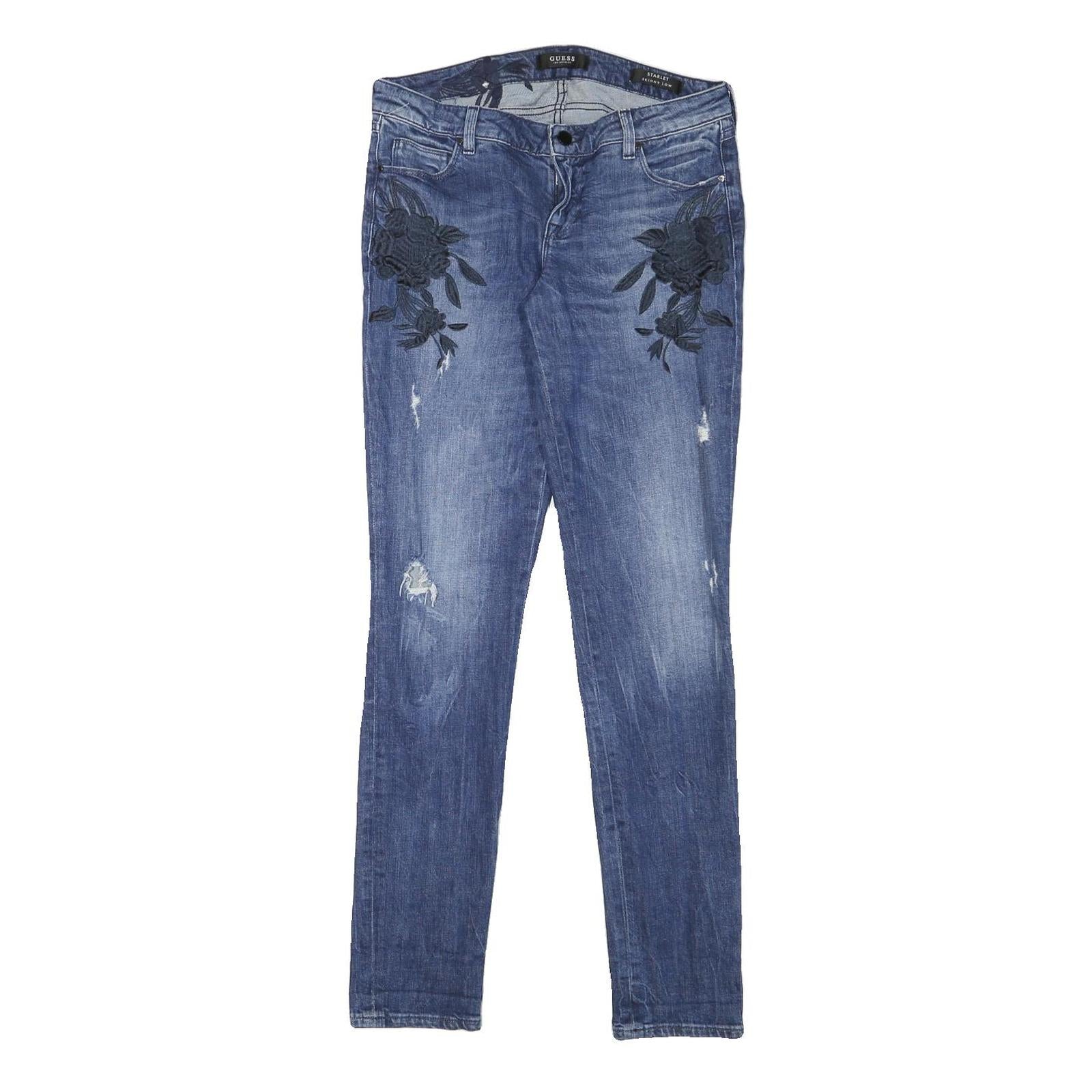 Buy GUESS Womens Slim Blue Denim Light Wash W29 L31 Embroidered Casual Jeans Refurbished - $41.59 GUESS Womens Slim Blue Denim Light Wash W29 L31 Embroidered Casual Jeans Refurbished - N/A refurbished available on Cerqular