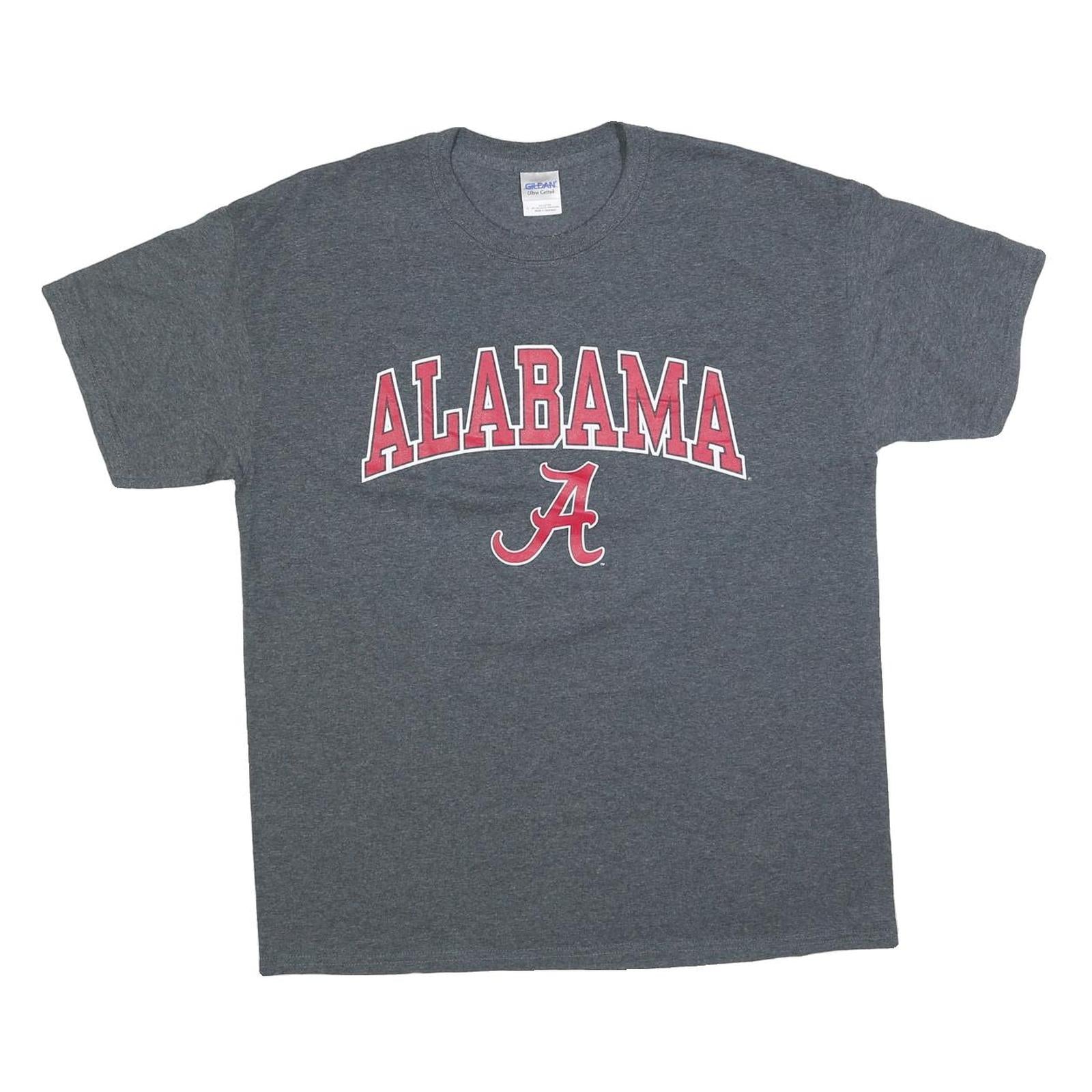 GILDAN Mens Grey Alabama Graphic T-Shirt L Short Sleeve Crew Neck Casual Refurbished - N/A refurbished available on Cerqular