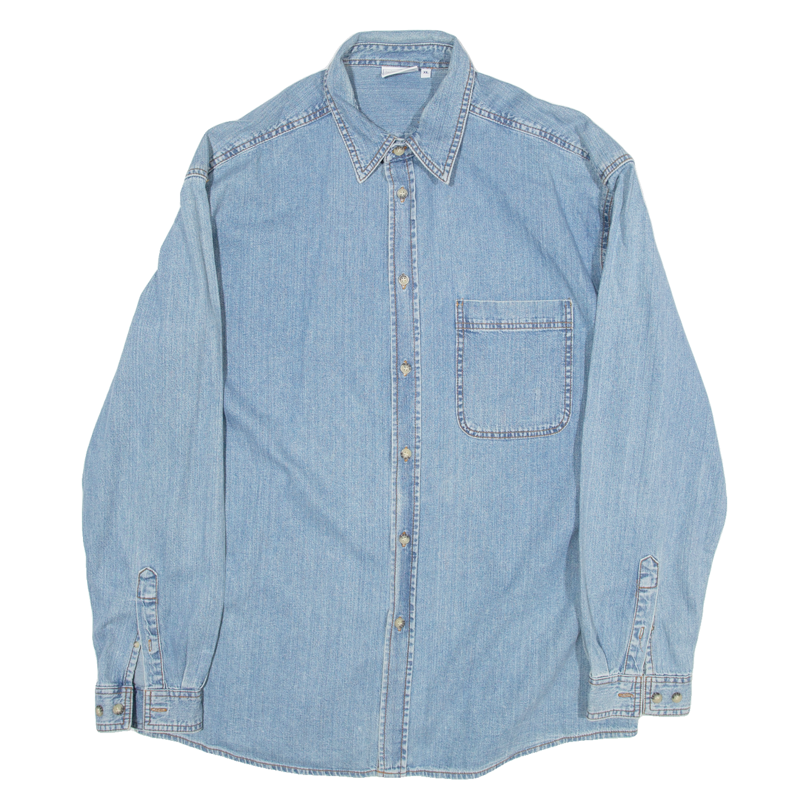 Buy DISNEY Mens Denim Shirt Blue Long Sleeve XL Refurbished - $35.09 DISNEY Mens Denim Shirt Blue Long Sleeve XL Refurbished - N/A refurbished available on Cerqular