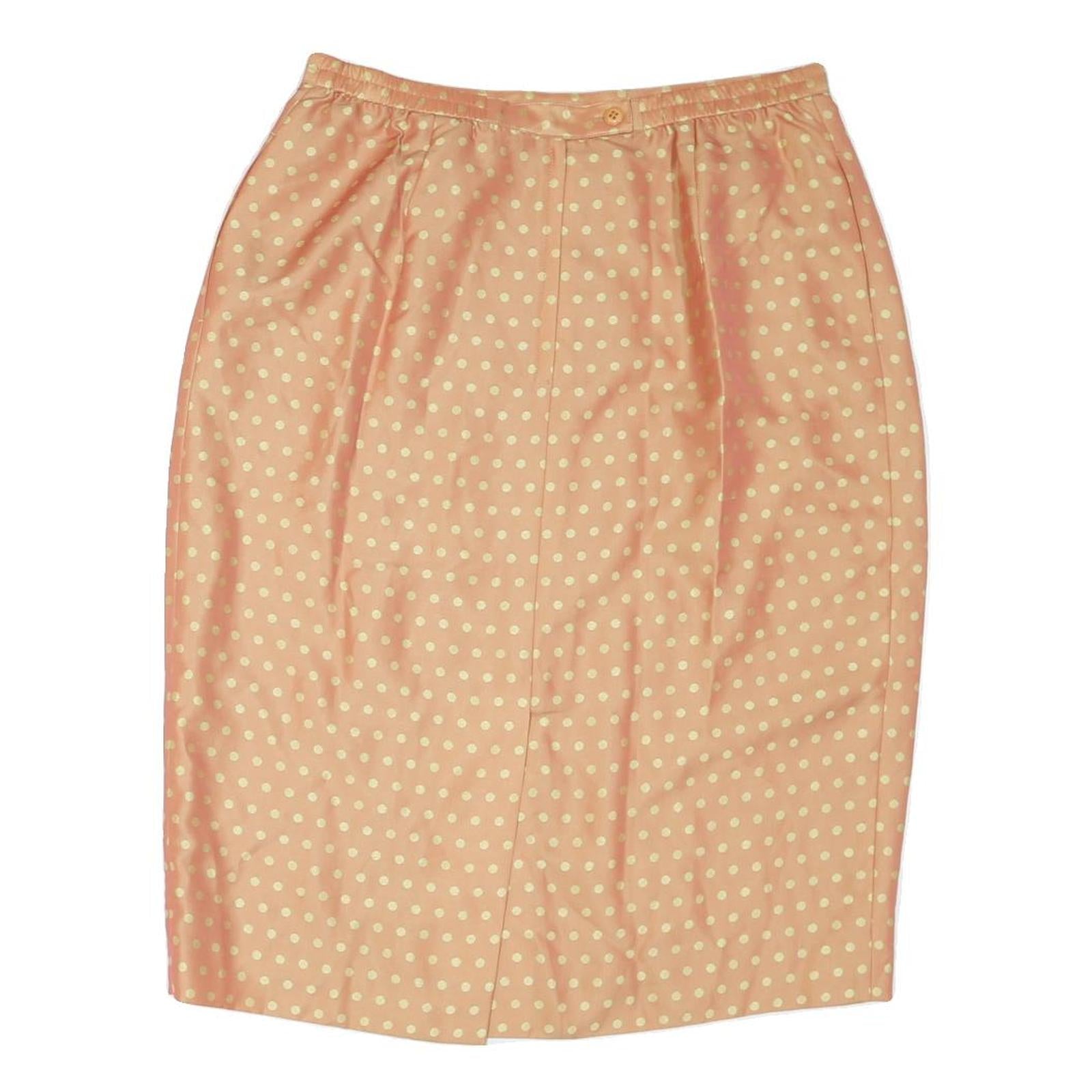 LE SUIT Womens Peach & Cream Polka Dot Straight Knee Length Woven Skirt M Refurbished - N/A refurbished available on Cerqular