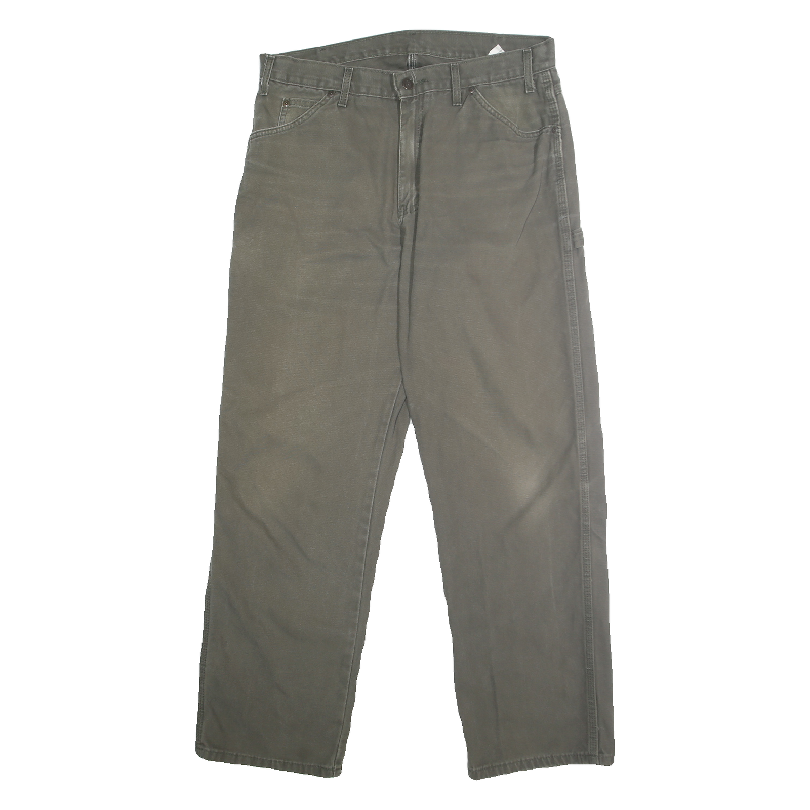 DICKIES Mens Jeans Green Regular Straight Denim Medium W34 L32 Workwear Zip Refurbished - N/A refurbished available on Cerqular