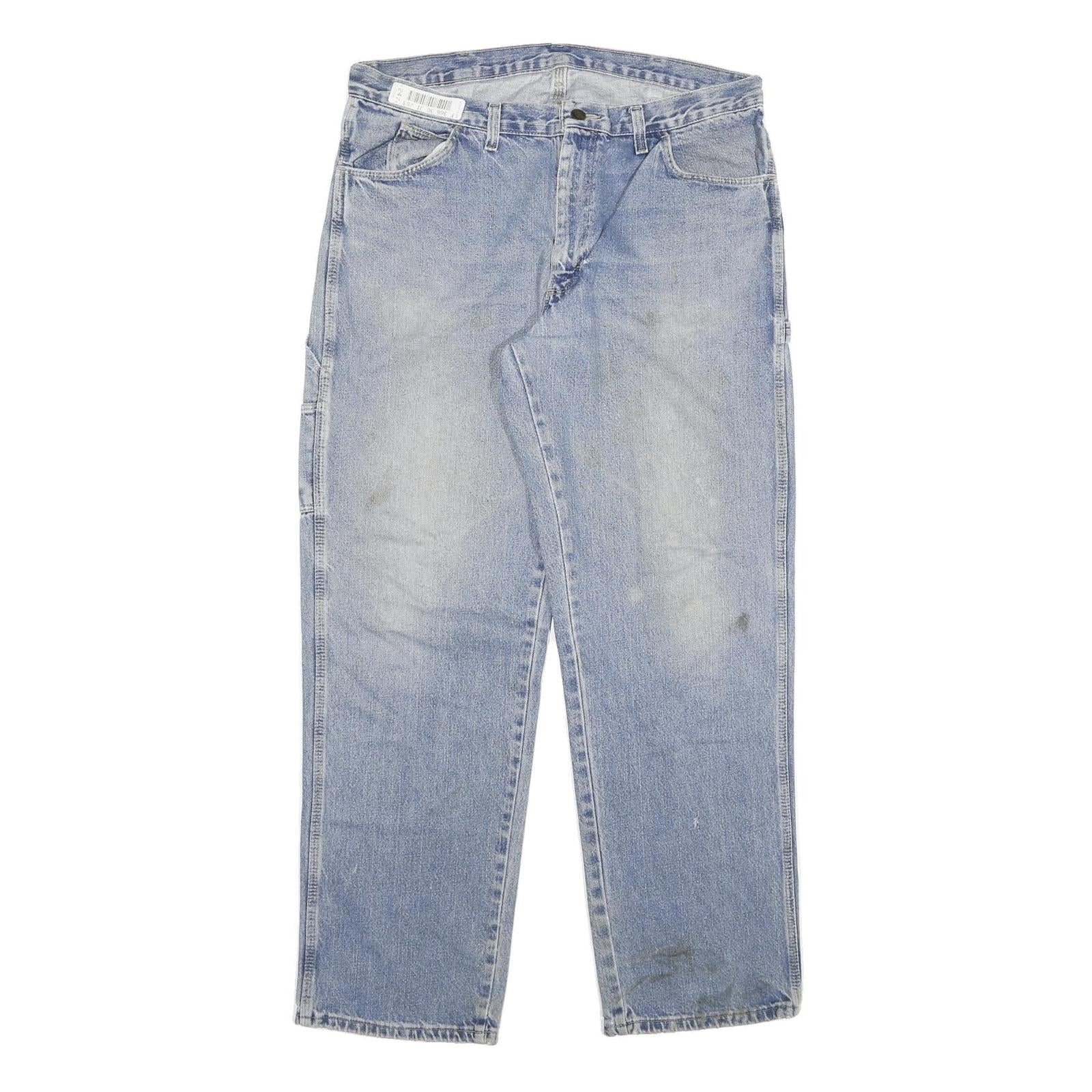 DICKIES Mens Light Blue Regular Fit Straight Denim Jeans W34 L31 Workwear Refurbished - N/A refurbished available on Cerqular