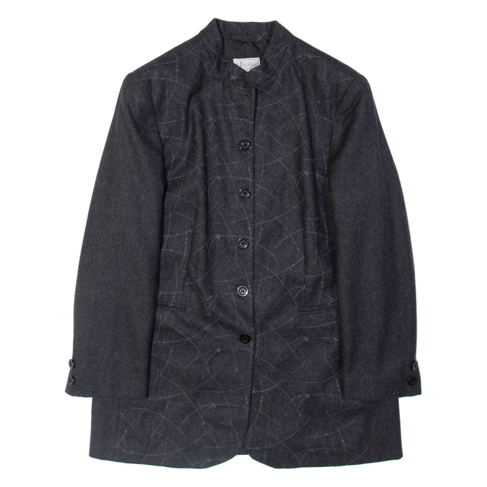 BIESSE Womens Blazer Jacket Grey Wool UK 14 Refurbished - N/A refurbished available on Cerqular