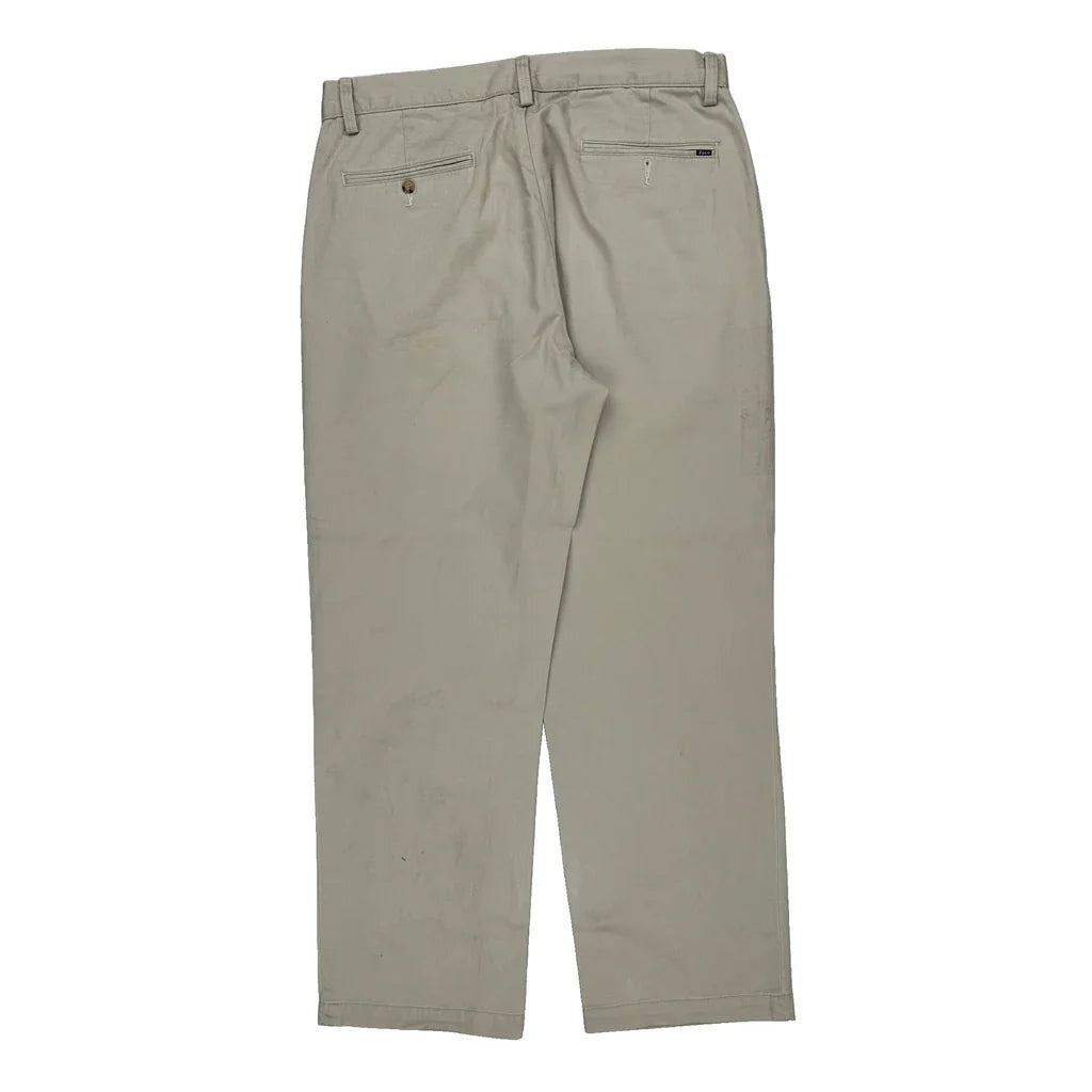 Polo By Ralph Lauren Chinos - 33W 30L Beige Cotton Refurbished - Thrifted (note: this is a term often used to describe second- refurbished available on Cerqular