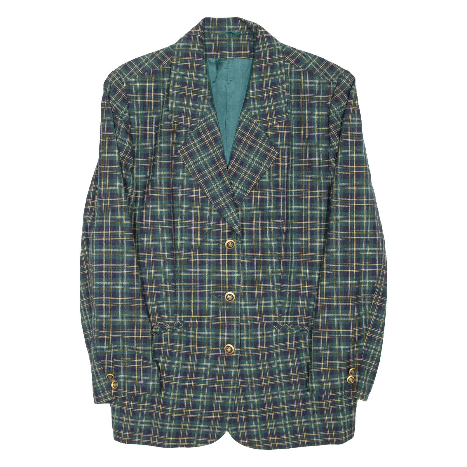 Womens Blazer Coat Green Check XL Refurbished - N/A refurbished available on Cerqular