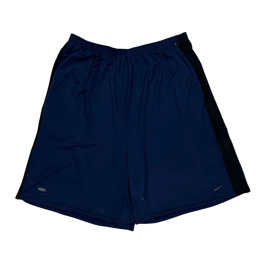 Nike Sport Shorts - XL Blue Polyester Refurbished - Thrifted (note: this is a term often used to describe second- refurbished available on Cerqular