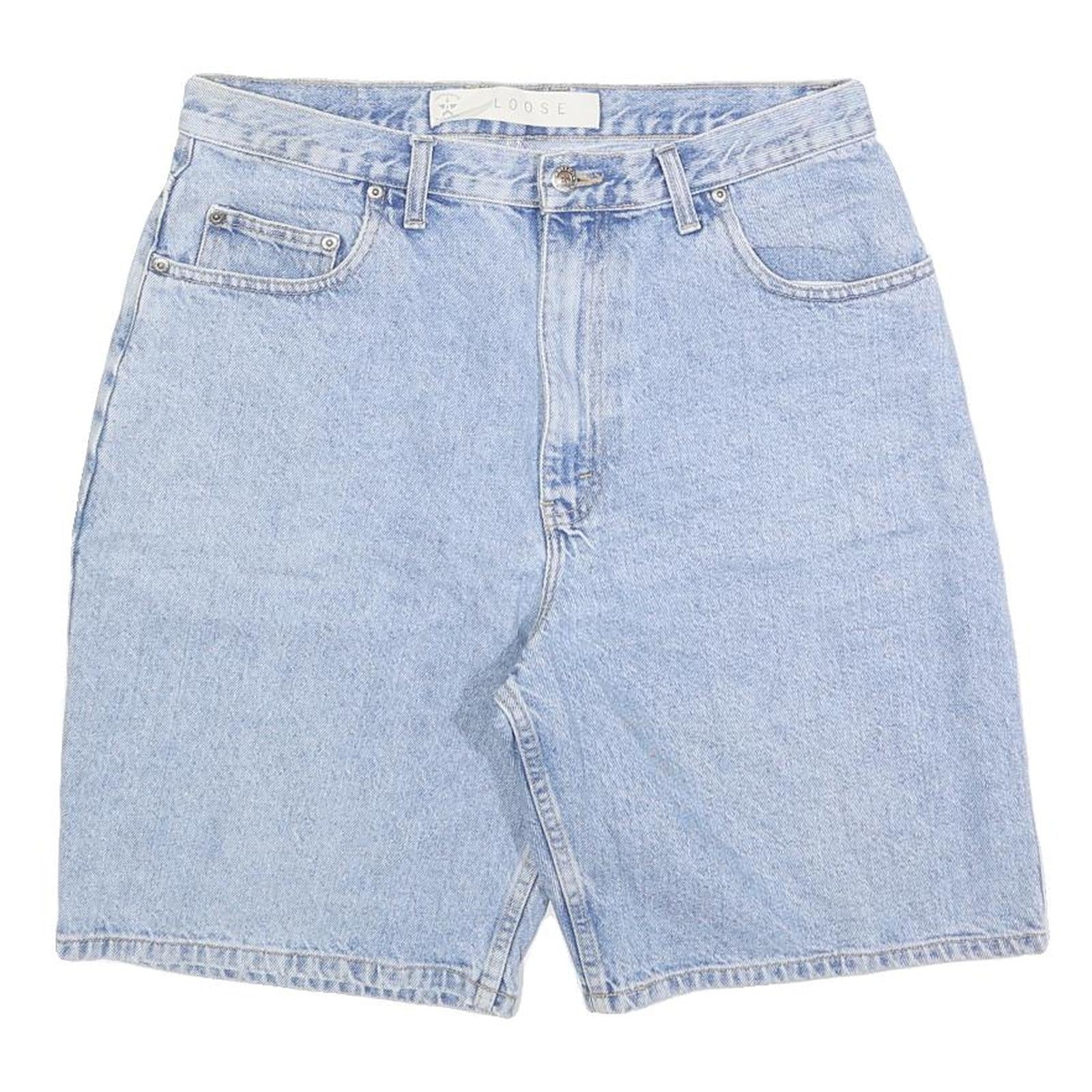 ARIZONA JEAN COMPANY Mens Denim Light Blue Loose Fit Shorts M W34 Casual Summer Refurbished - N/A refurbished available on Cerqular