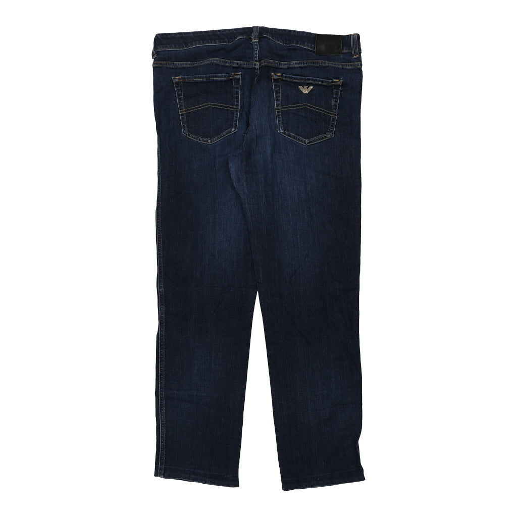 Armani Jeans - 34W 28L Dark Wash Cotton Refurbished - Thrifted (note: this is a term often used to describe second- refurbished available on Cerqular