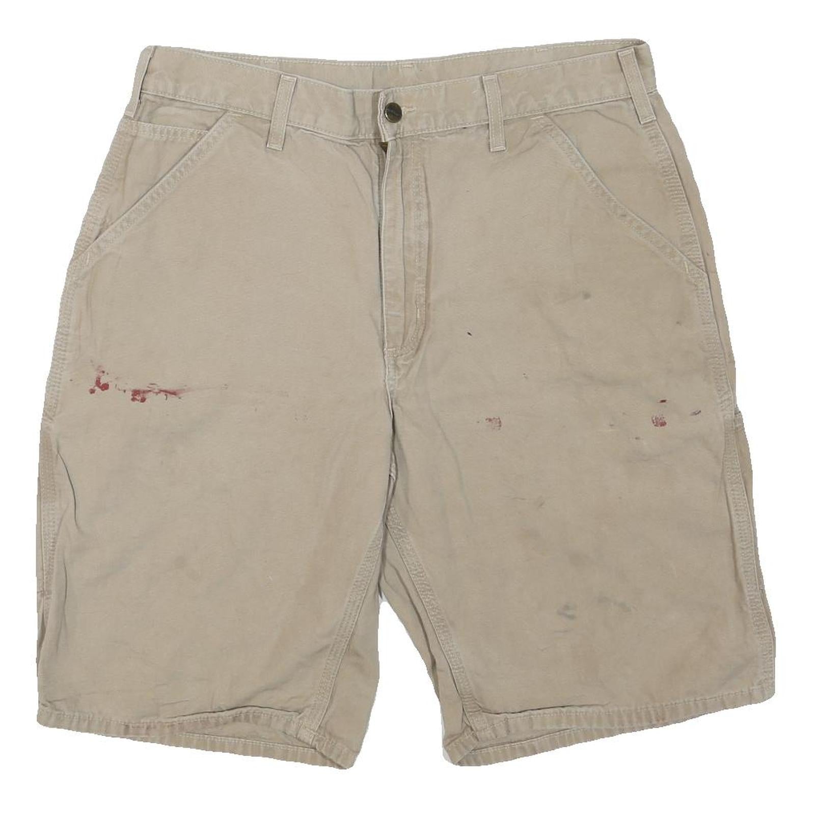 CARHARTT Mens Shorts Beige Casual M W34 Workwear Utility Refurbished - N/A refurbished available on Cerqular