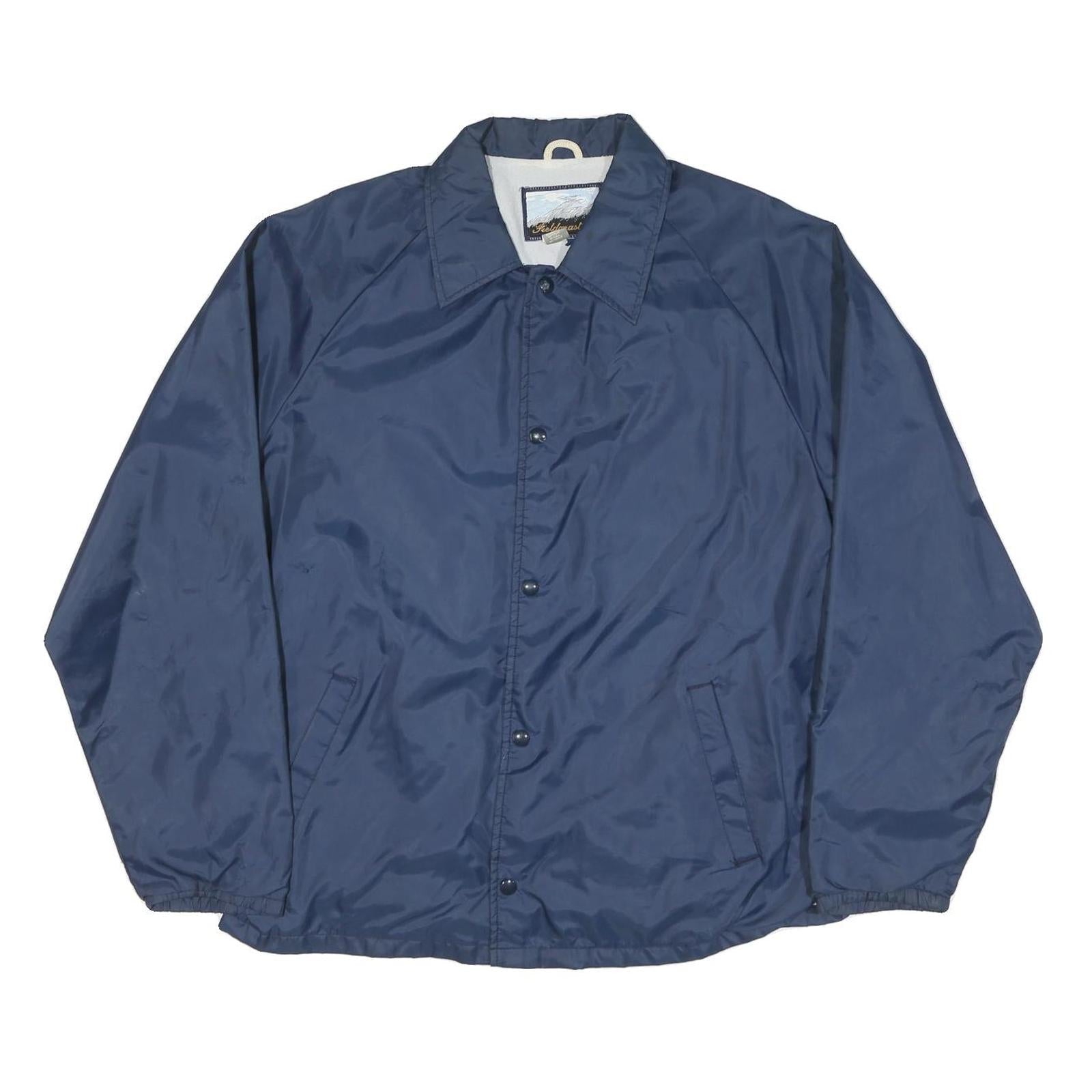 FIELDMASTER Mens Blue Classic Jacket L Polyester Blend Plain Button Closure Refurbished - N/A refurbished available on Cerqular