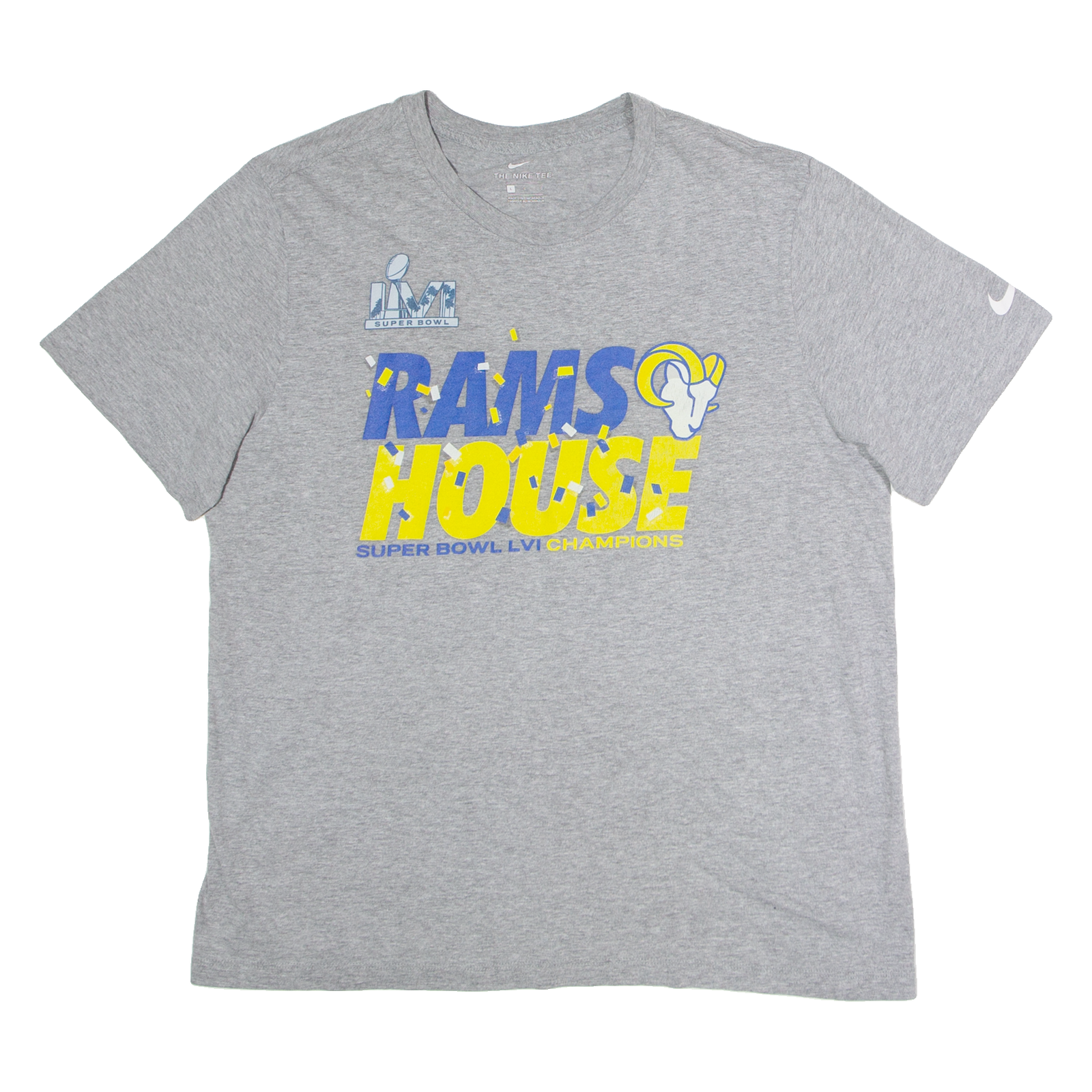 NIKE Rams House Mens T-Shirt Grey USA L Refurbished - N/A refurbished available on Cerqular