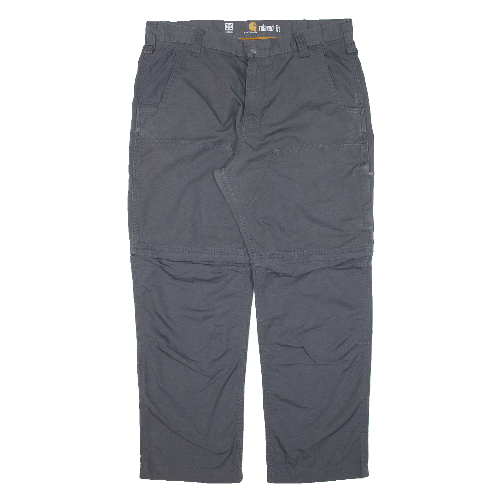 CARHARTT Zip-off Workwear Mens Trousers Grey Relaxed Straight W38 L30 Refurbished - N/A refurbished available on Cerqular