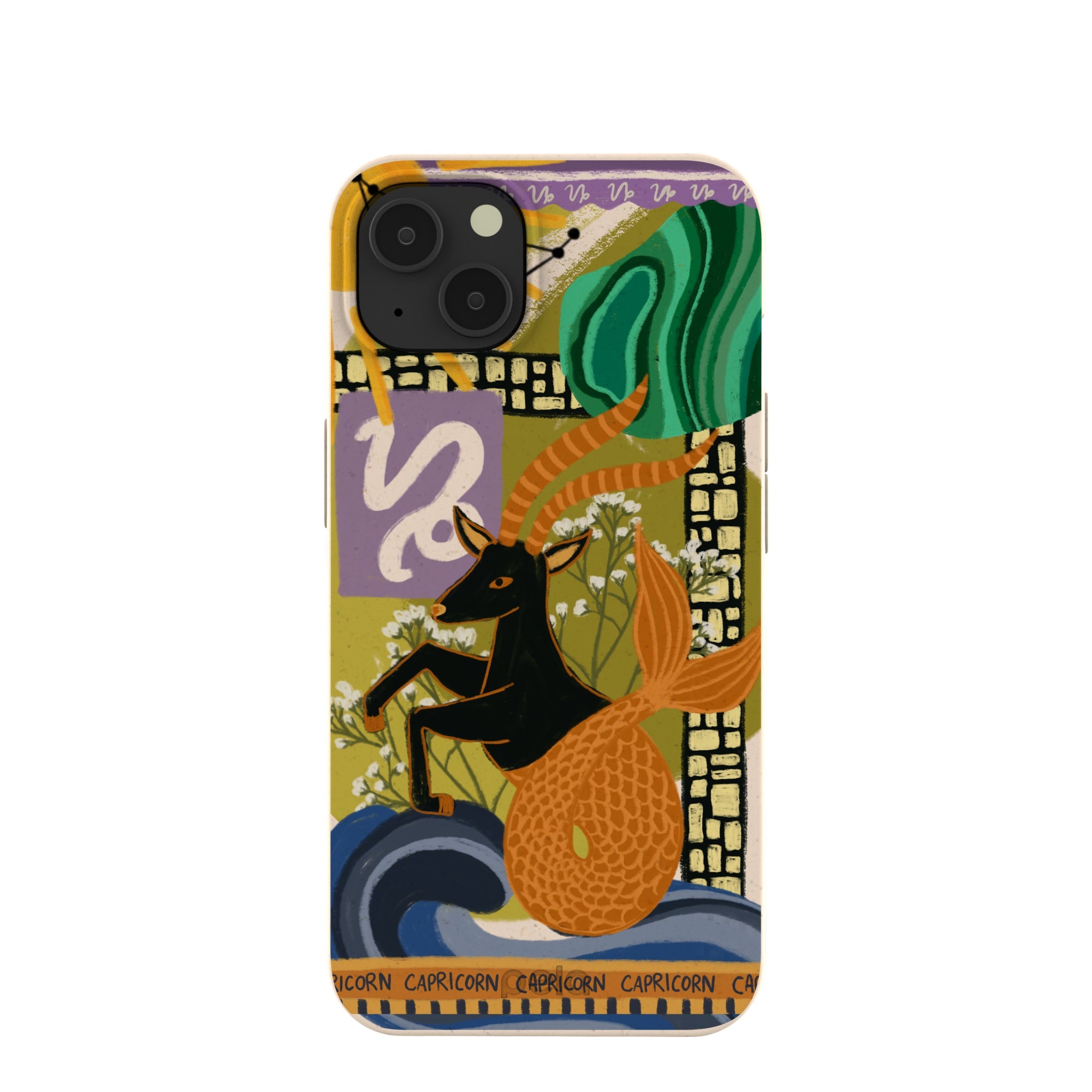 Seashell Capricorn Sea Goat iPhone 13 Case Refurbished - Pela Case refurbished available on Cerqular