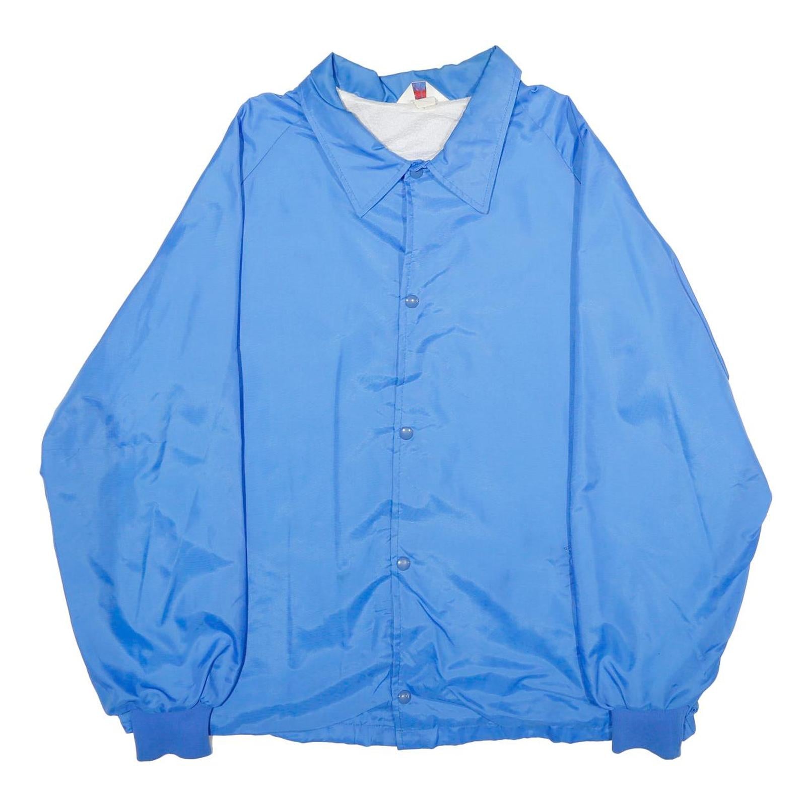 WEST ARK Mens Blue Button Nylon Regular Fit Jacket XL Lightweight Plain Refurbished - N/A refurbished available on Cerqular
