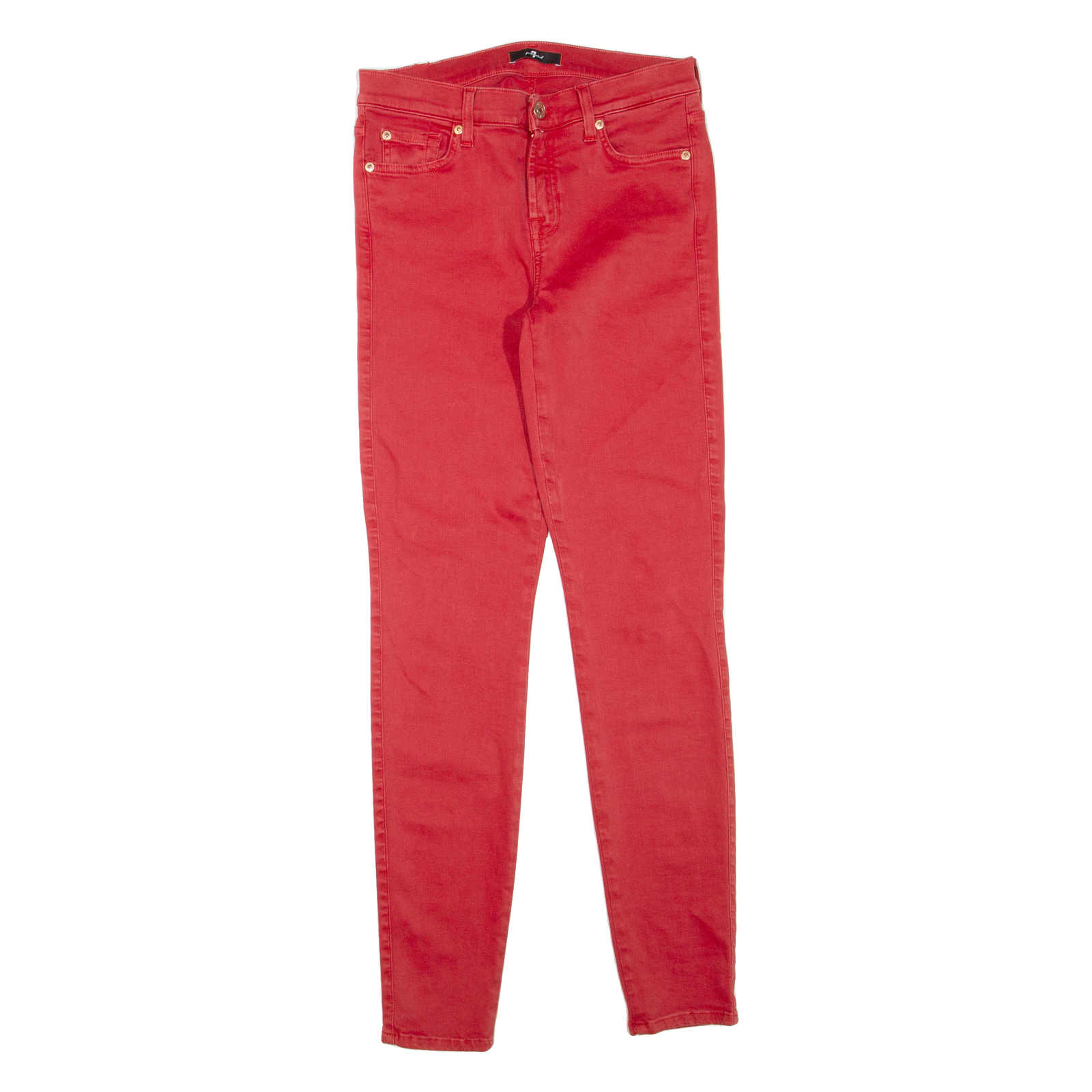 7 FOR ALL MANKIND Womens Trousers Red Regular Skinny W28 L29 Refurbished - N/A refurbished available on Cerqular