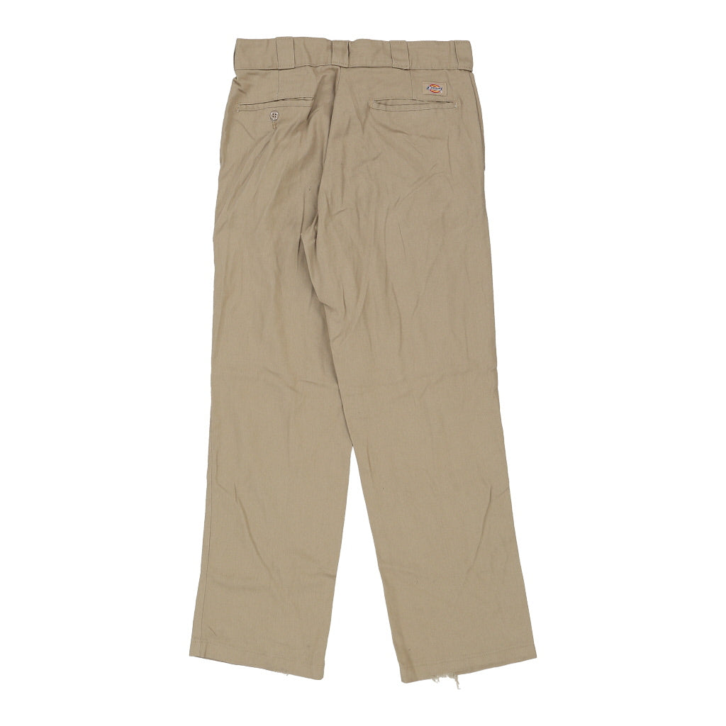 874 Dickies Trousers - 32W 30L Beige Polyester Blend Refurbished - Thrifted (note: this is a term often used to describe second- refurbished available on Cerqular