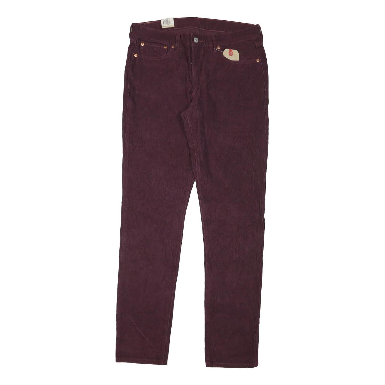 LEVI'S Womens Slim Slim Burgundy Cotton Blend Trousers W30 L32 Zip Stylish Refurbished - N/A refurbished available on Cerqular