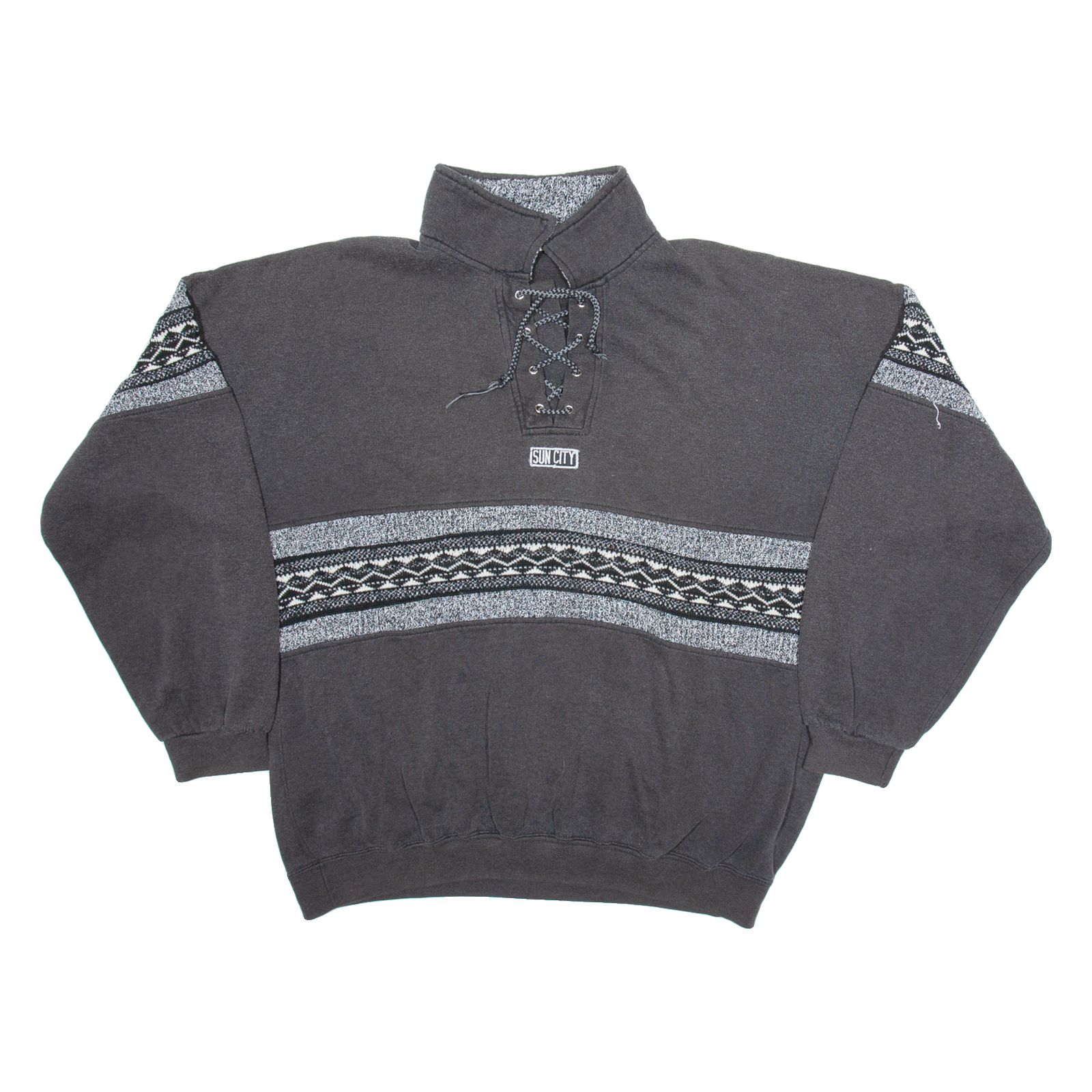 SUN CITY Mens Sweatshirt Grey High Neck L Refurbished - N/A refurbished available on Cerqular