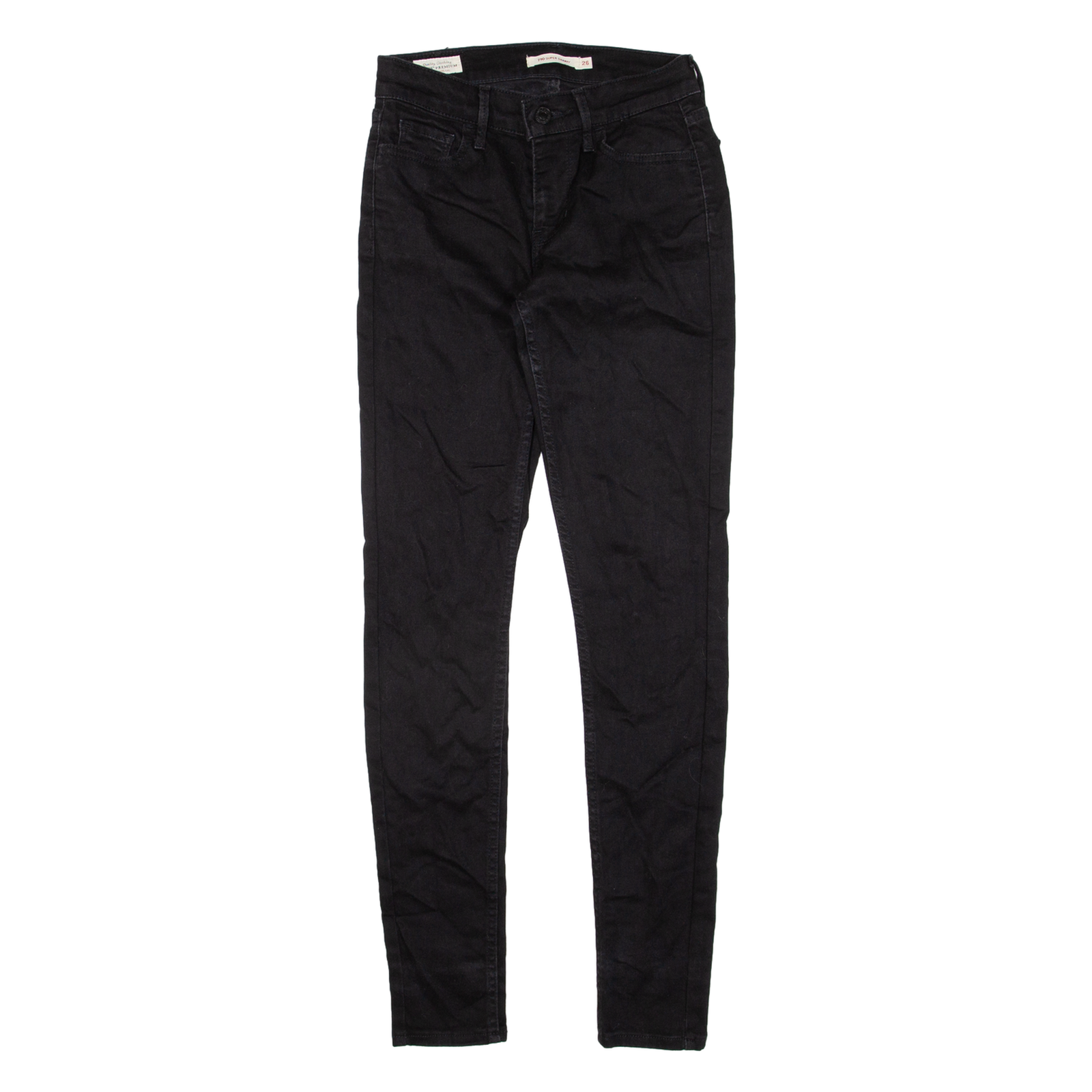 LEVI'S 710 BIG E Womens Jeans Black Slim Skinny W26 L30 Refurbished - N/A refurbished available on Cerqular