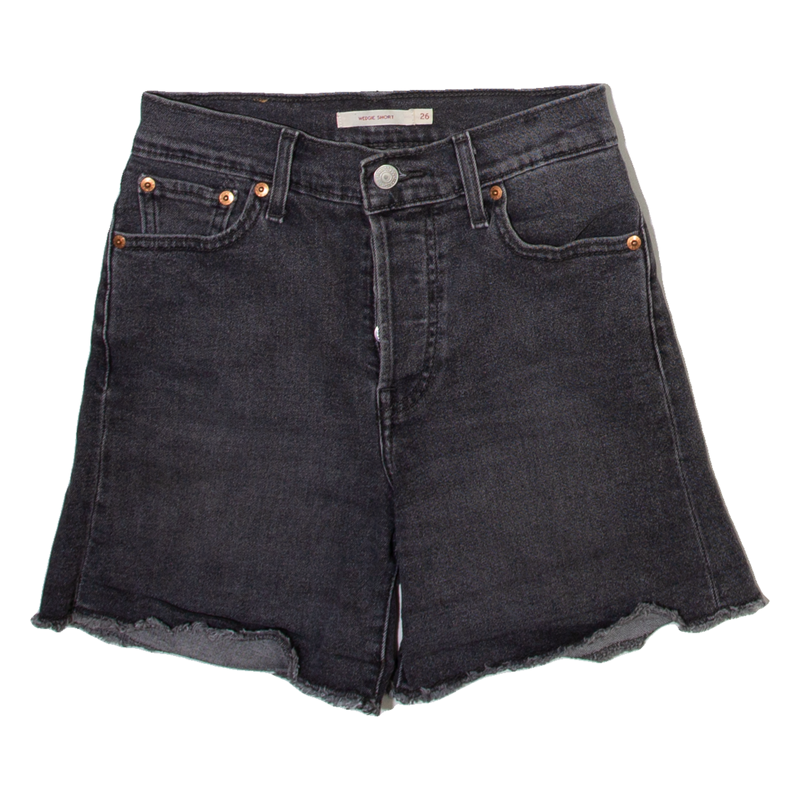 LEVI'S Womens Denim Shorts Grey XS W25 Refurbished - N/A refurbished available on Cerqular
