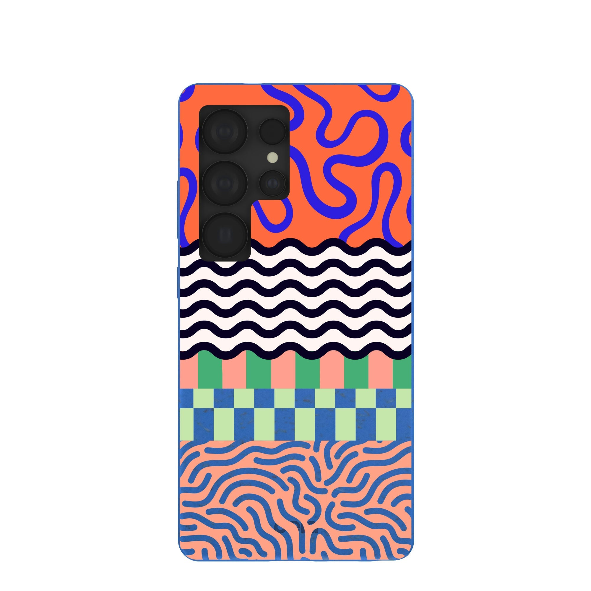 Electric Blue Tangerine Mix Samsung Galaxy S25 Ultra Case Refurbished - Pela Case refurbished available on Cerqular