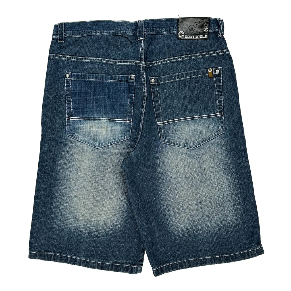 Southpole Denim Shorts - 38W 14L Blue Cotton Refurbished - Thrifted (note: this is a term often used to describe second- refurbished available on Cerqular