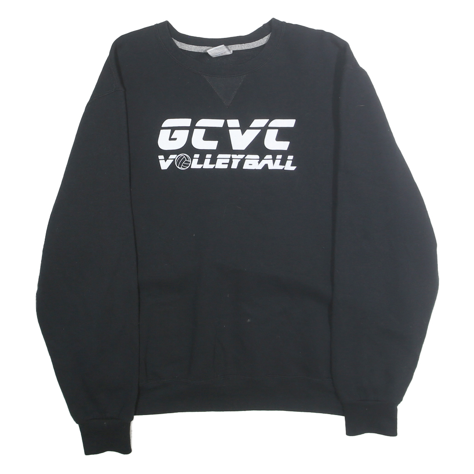RUSSELL ATHLETIC Mens Black GCVC Volleyball Crew Neck L Cotton Sweatshirt Refurbished - N/A refurbished available on Cerqular