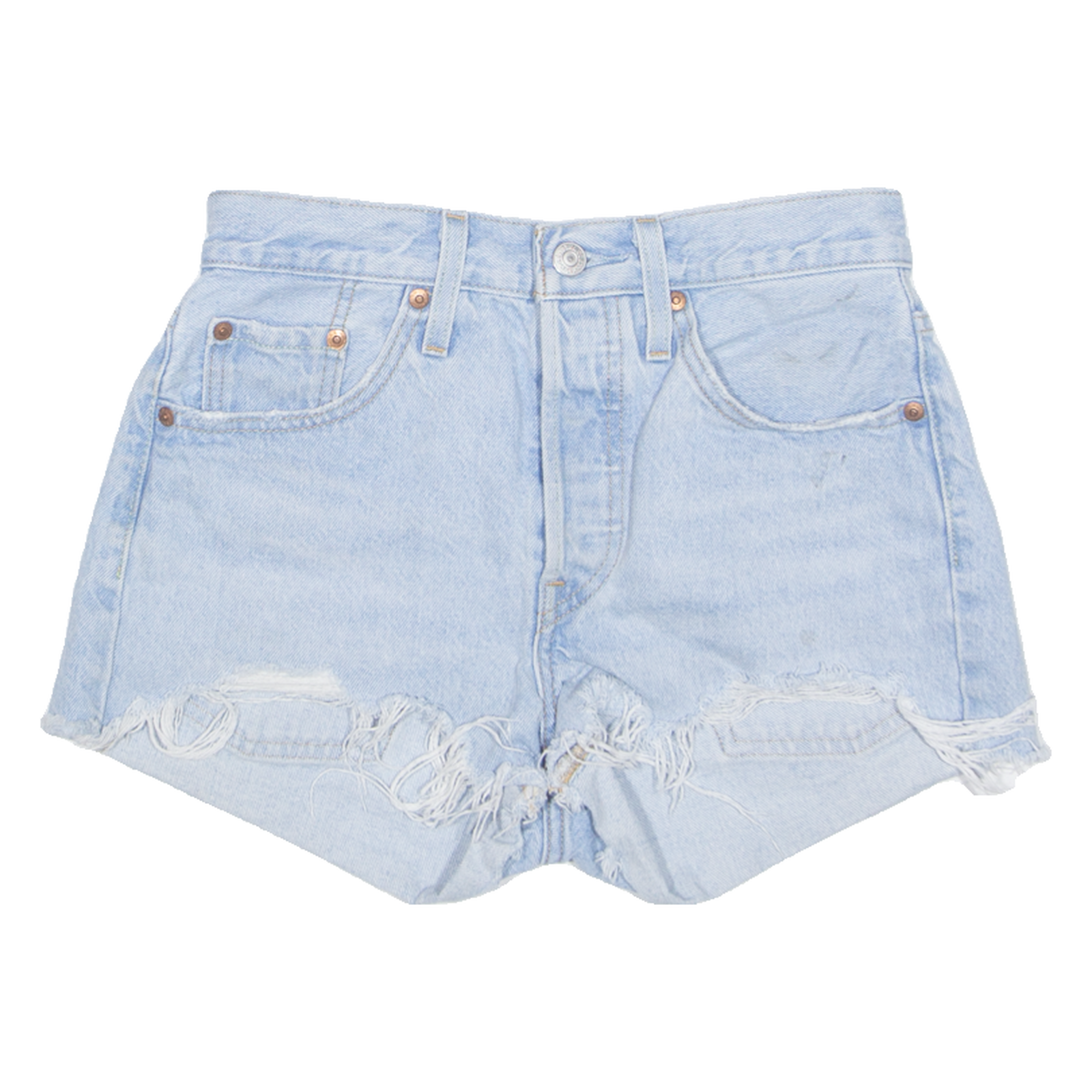 LEVI'S Cut Off 501 Premium E Womens Denim Shorts Blue S W27 Refurbished - N/A refurbished available on Cerqular