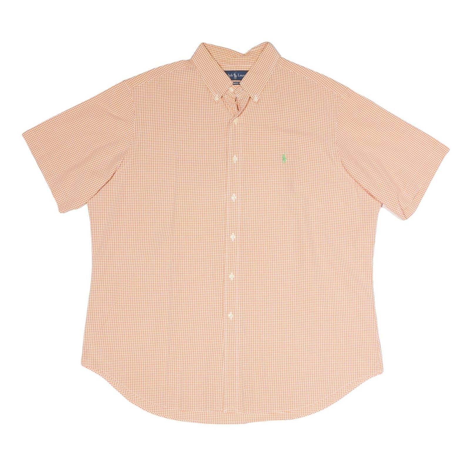 Buy RALPH LAUREN Mens Orange & White Check Shirt XL Cotton Blend Button Down Short Refurbished - $40.29 RALPH LAUREN Mens Orange & White Check Shirt XL Cotton Blend Button Down Short Refurbished - N/A refurbished available on Cerqular