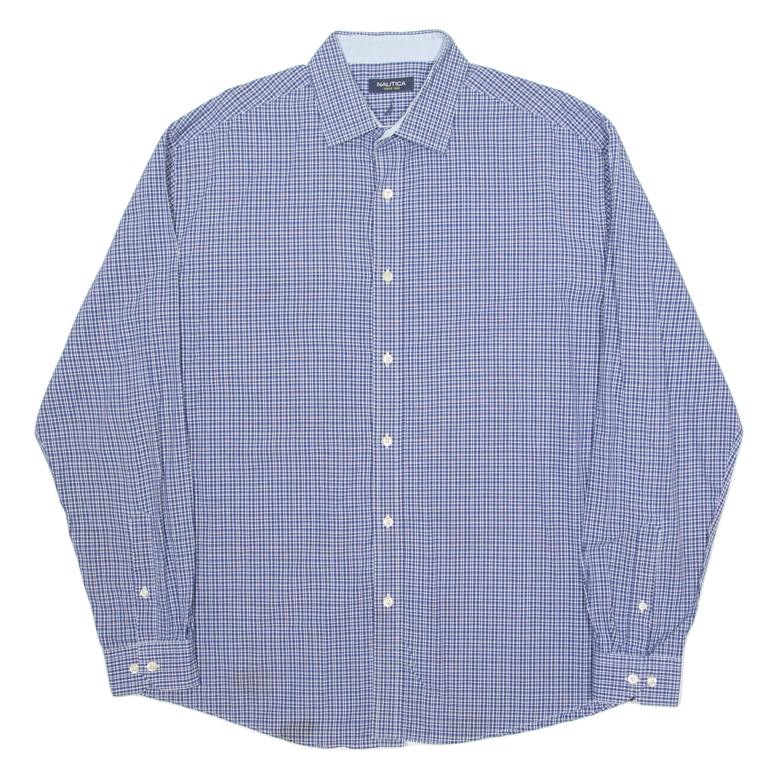 Buy NAUTICA Mens Shirt Blue Check Long Sleeve L Refurbished - $18.19 NAUTICA Mens Shirt Blue Check Long Sleeve L Refurbished - N/A refurbished available on Cerqular