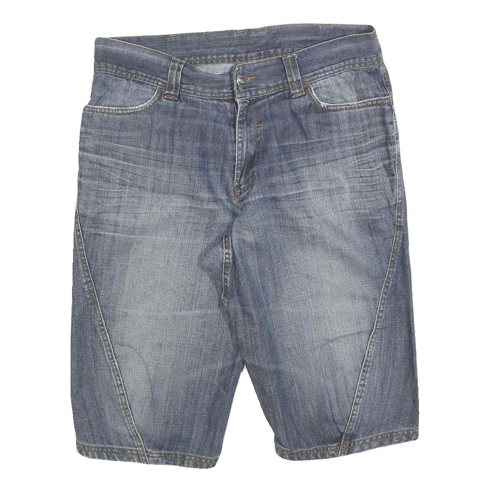 STUF Mens Shorts Blue Denim Casual L W35 Cotton Blend Comfortable Fit Refurbished - N/A refurbished available on Cerqular