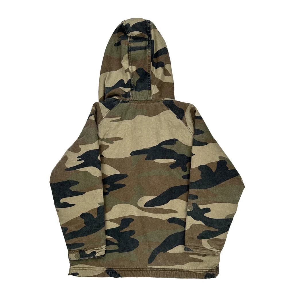 Age 8-10 Walls Camo Hoodie - Medium Camo Cotton Refurbished - Thrifted (note: this is a term often used to describe second- refurbished available on Cerqular