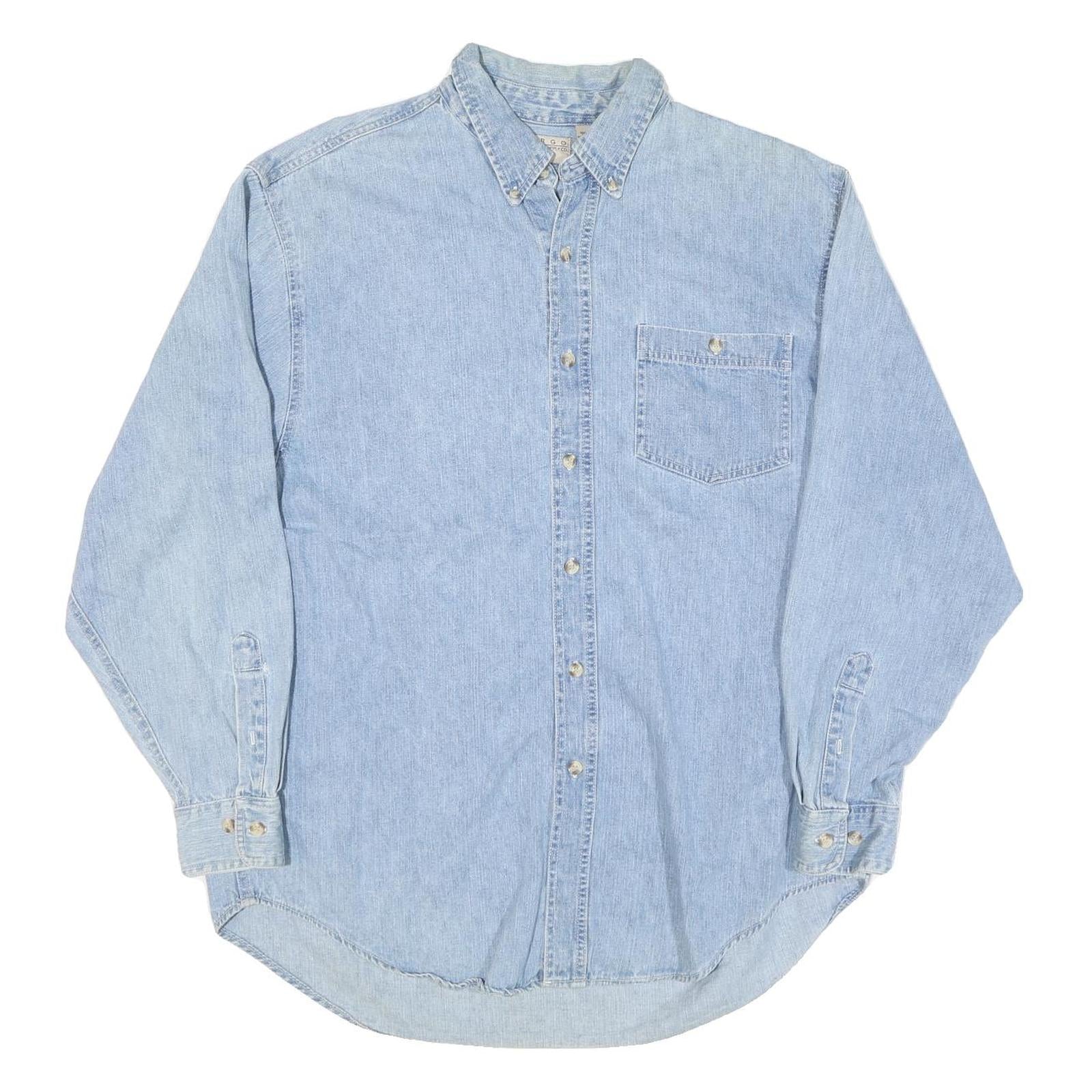 Buy FARGO Mens Blue Denim Shirt L Cotton Blend Button Down Collar Long Sleeve Casual Refurbished - $23.39 FARGO Mens Blue Denim Shirt L Cotton Blend Button Down Collar Long Sleeve Casual Refurbished - N/A refurbished available on Cerqular