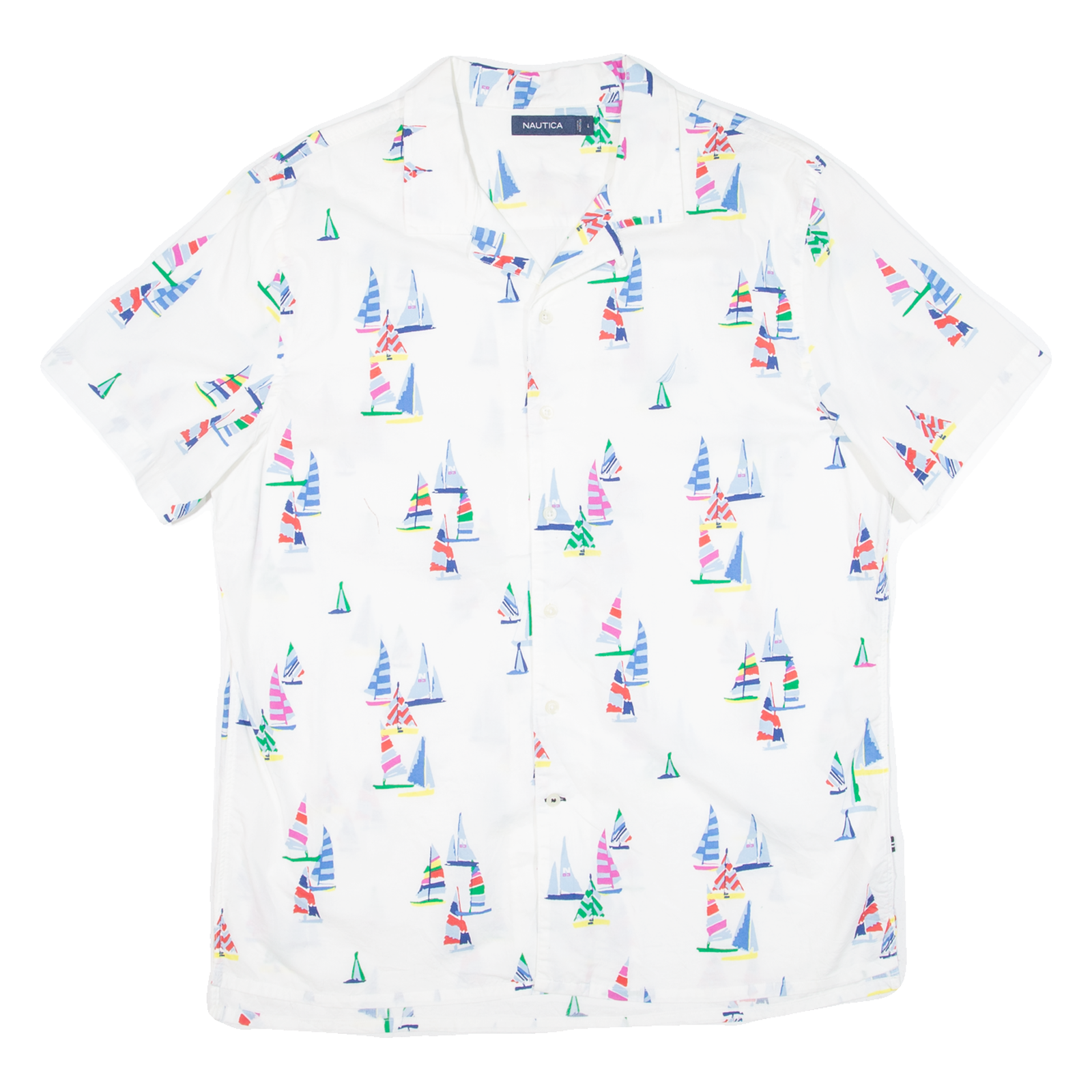 NAUTICA Boats Mens Shirt White L Refurbished - N/A refurbished available on Cerqular