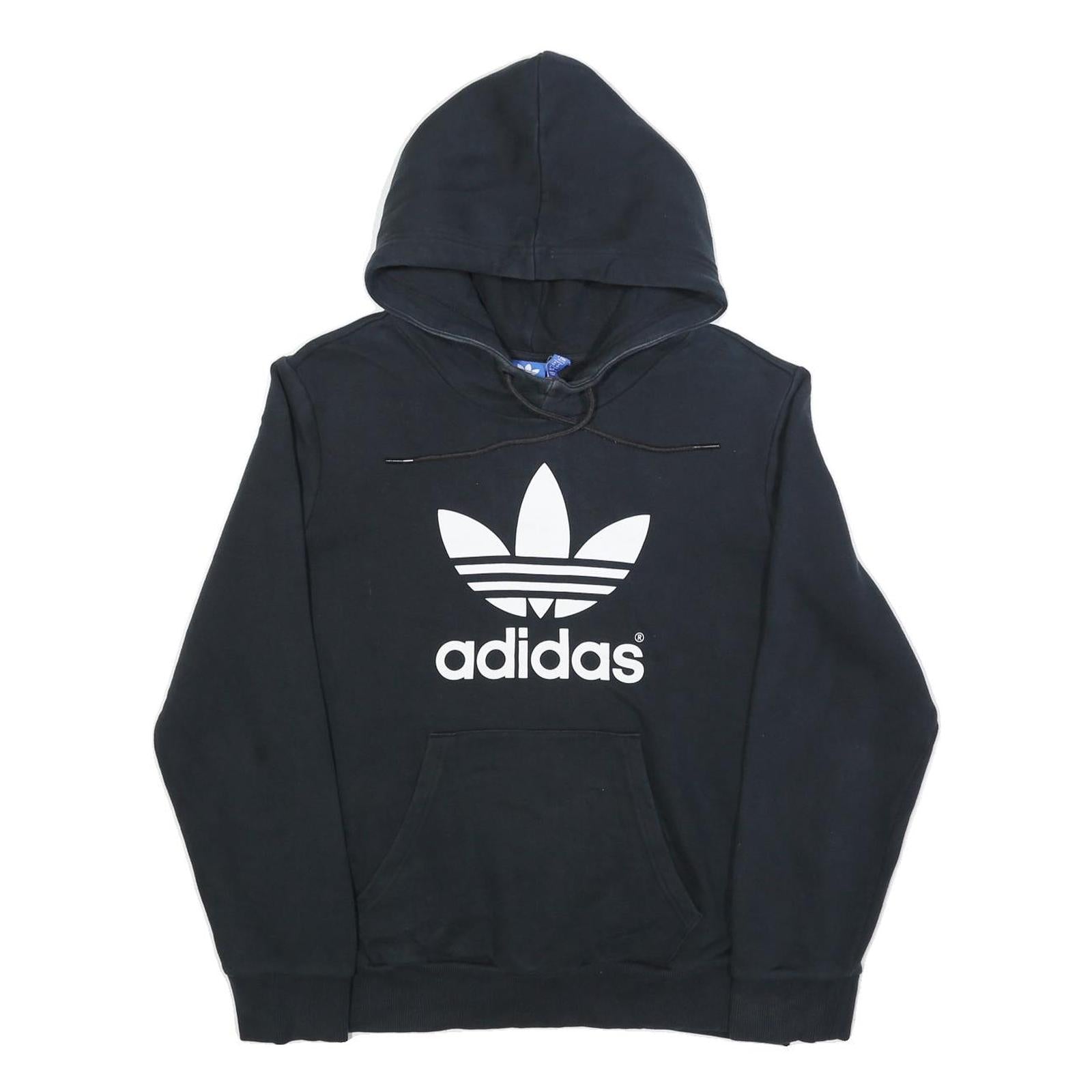 ADIDAS Womens Black Hoodie UK 22 Cotton Blend Casual Pullover Sweatshirt Refurbished - N/A refurbished available on Cerqular