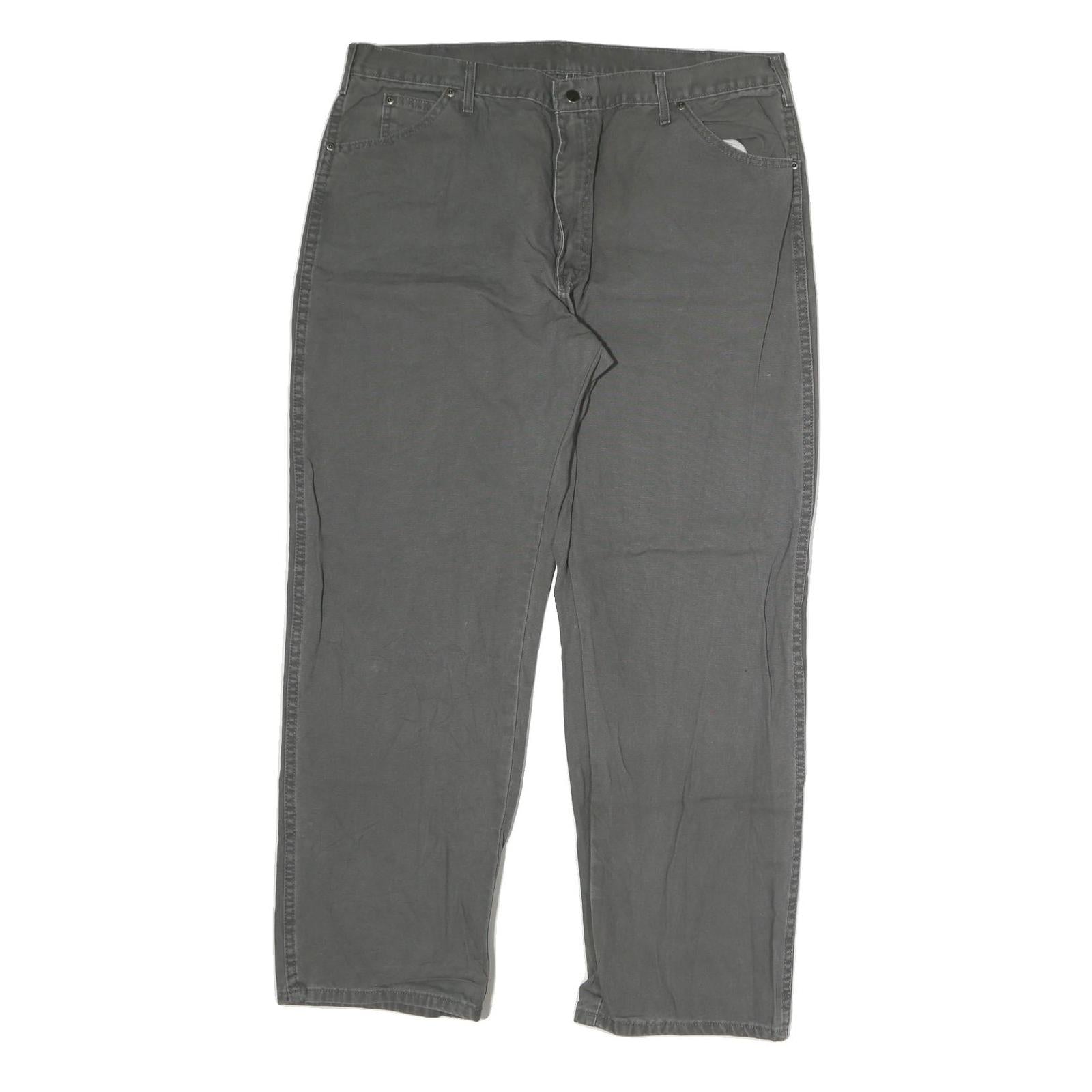 DICKIES Mens Jeans Grey Regular Straight Denim Medium W40 L30 Workwear Refurbished - N/A refurbished available on Cerqular