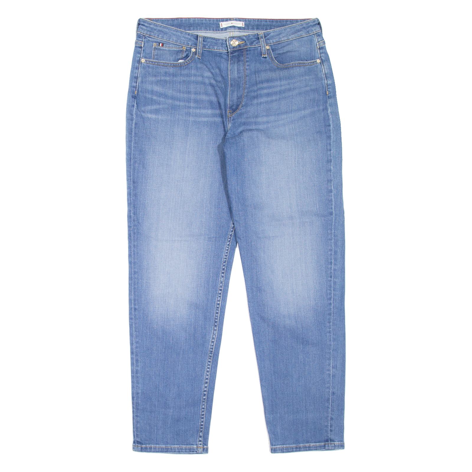 TOMMY HILFIGER Gramercy Womens Jeans Blue Regular Tapered Stone Wash W32 L30 Refurbished - N/A refurbished available on Cerqular