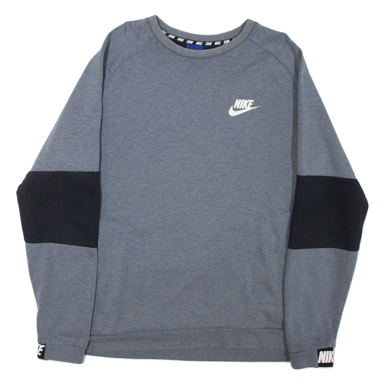 NIKE Mens Sweatshirt Grey Crew Neck L Refurbished - N/A refurbished available on Cerqular