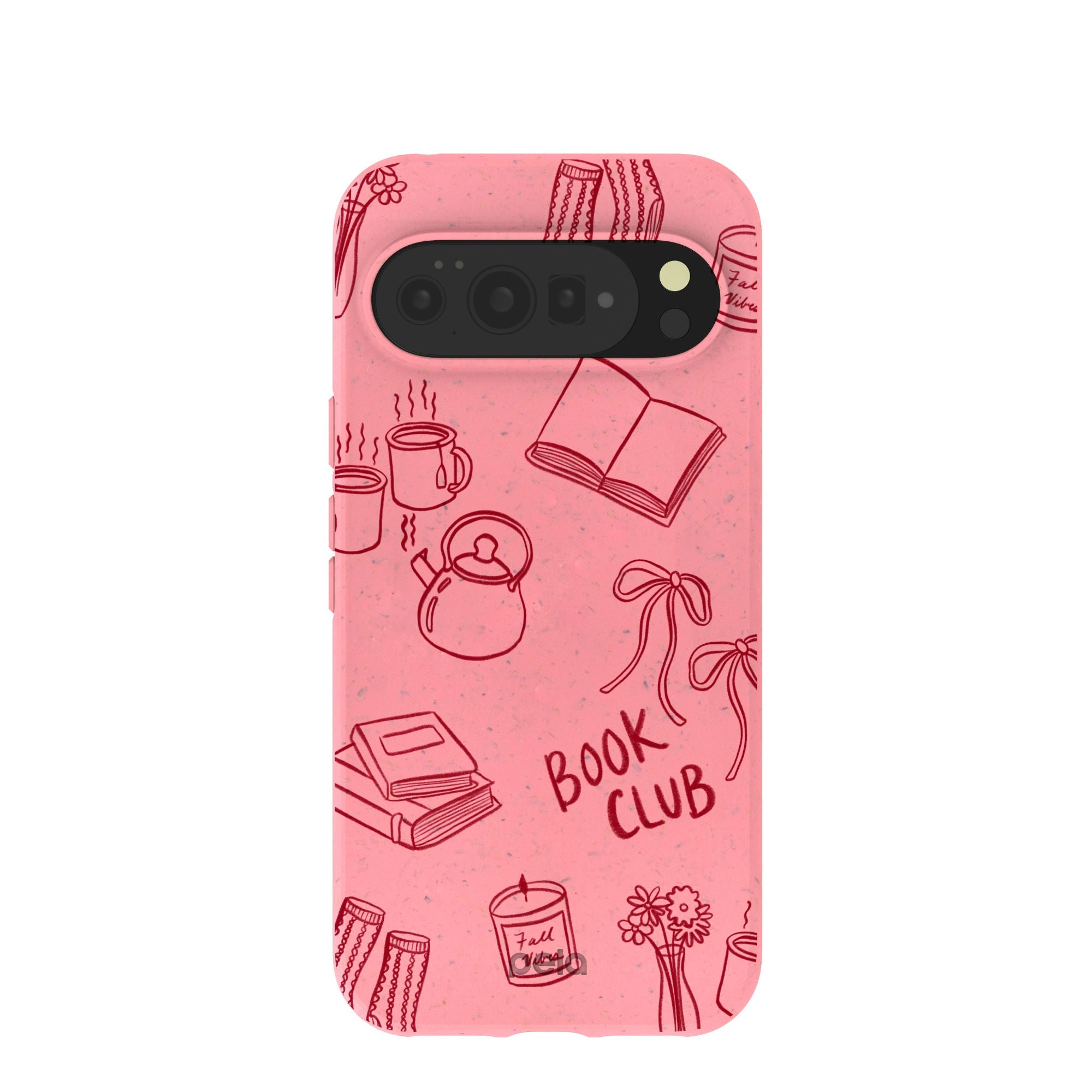 Bubblegum Pink Book Club Google Pixel 10 Pro XL Case | PixelSnap Compatibility: With PixelSnap Refurbished - Pela Case refurbished available on Cerqular
