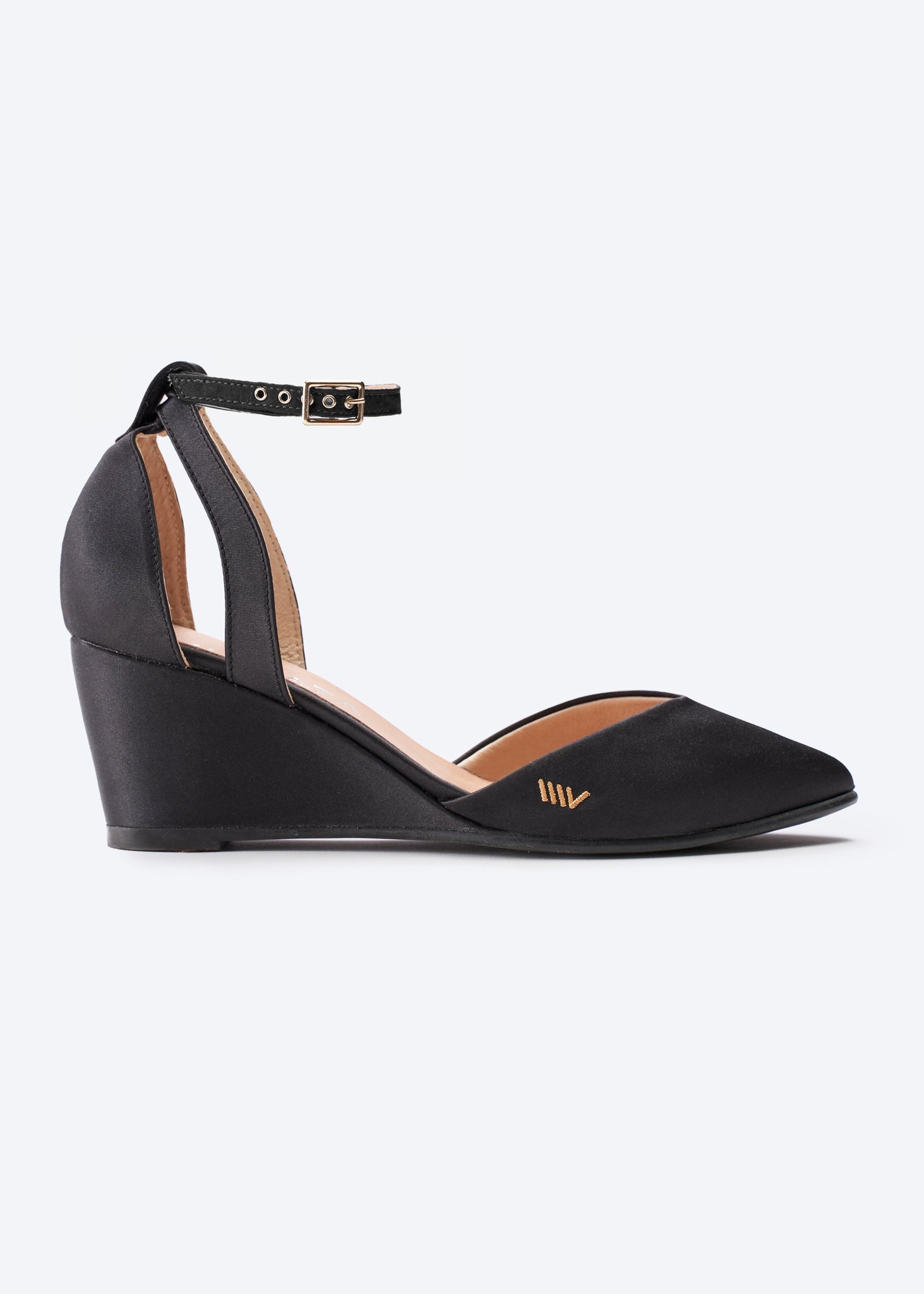 Garda Silk Wedges | Color: Black | Size: 9 Refurbished - N/A refurbished available on Cerqular