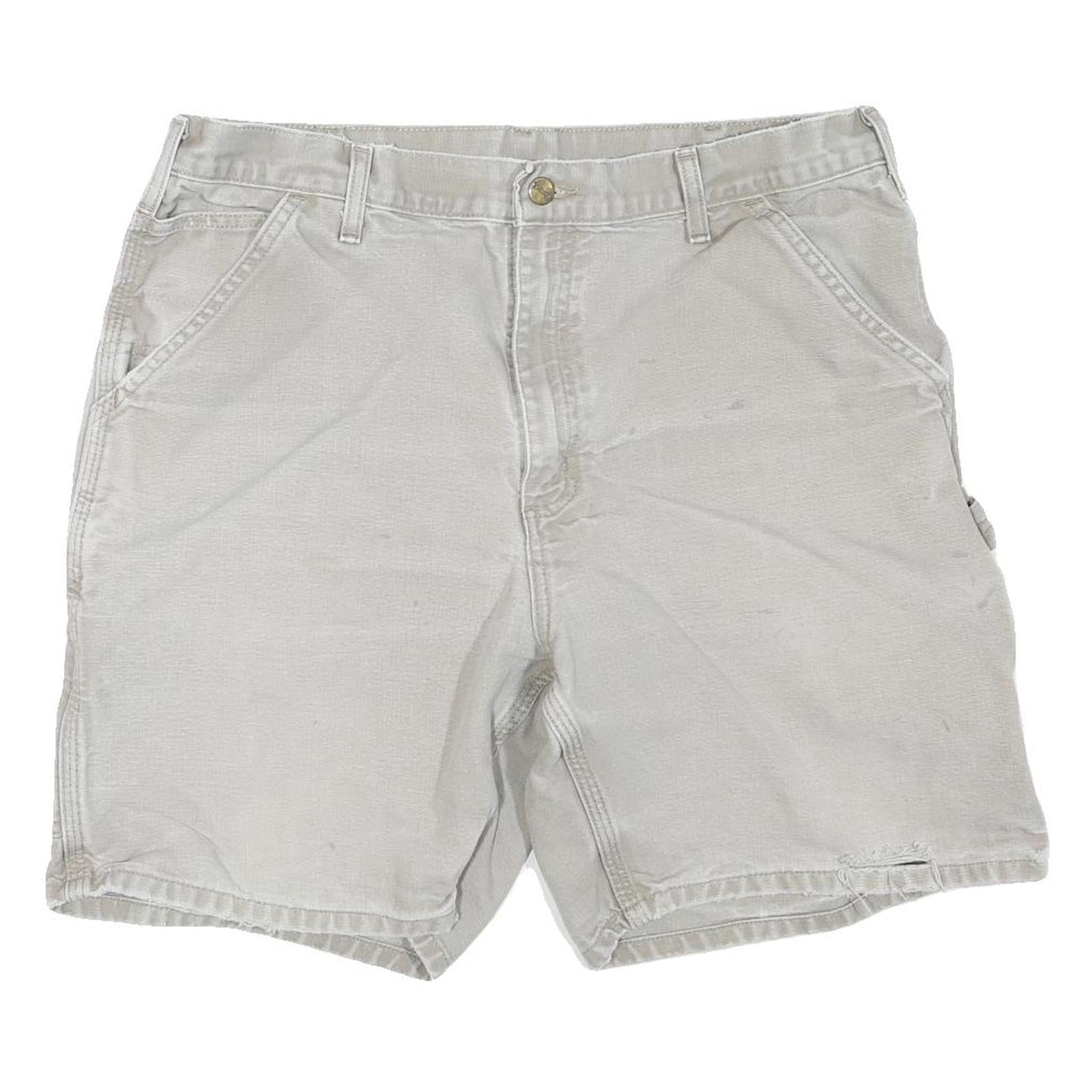 CARHARTT Mens Cotton Blend Beige Casual Shorts XL W36 Workwear Utility Pocket Refurbished - N/A refurbished available on Cerqular