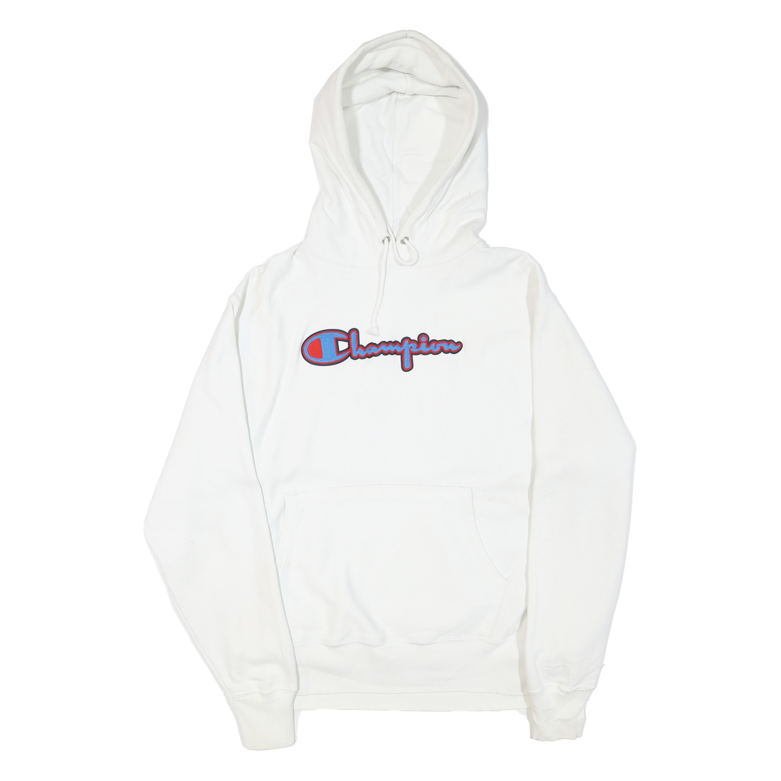 CHAMPION Mens White Pullover Hoodie L Cotton Blend Classic Logo Sweatshirt Refurbished - N/A refurbished available on Cerqular