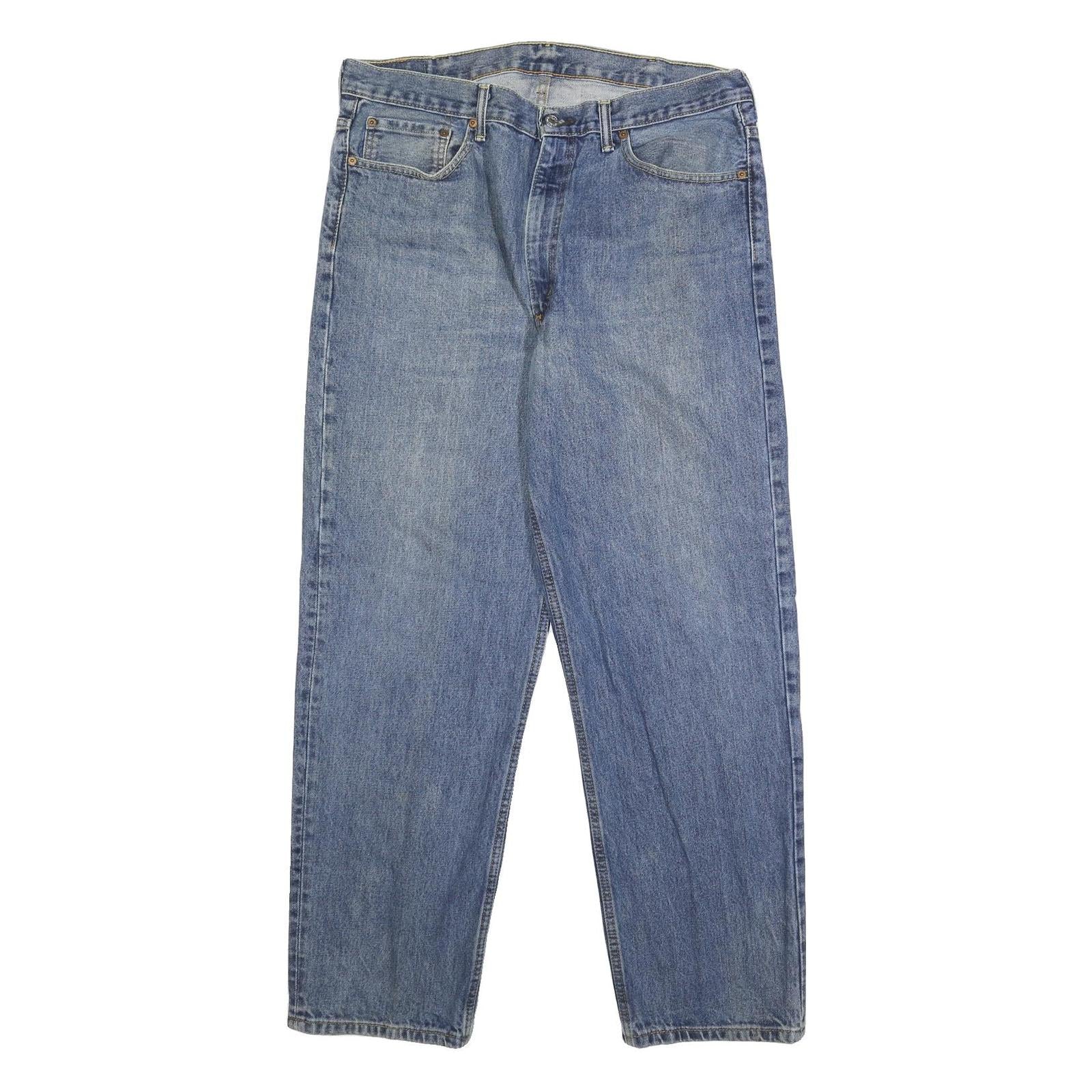 LEVI'S 550 Tapered Mens Jeans Blue Relaxed Cotton Medium W38 L32 Classic Zip Refurbished - N/A refurbished available on Cerqular