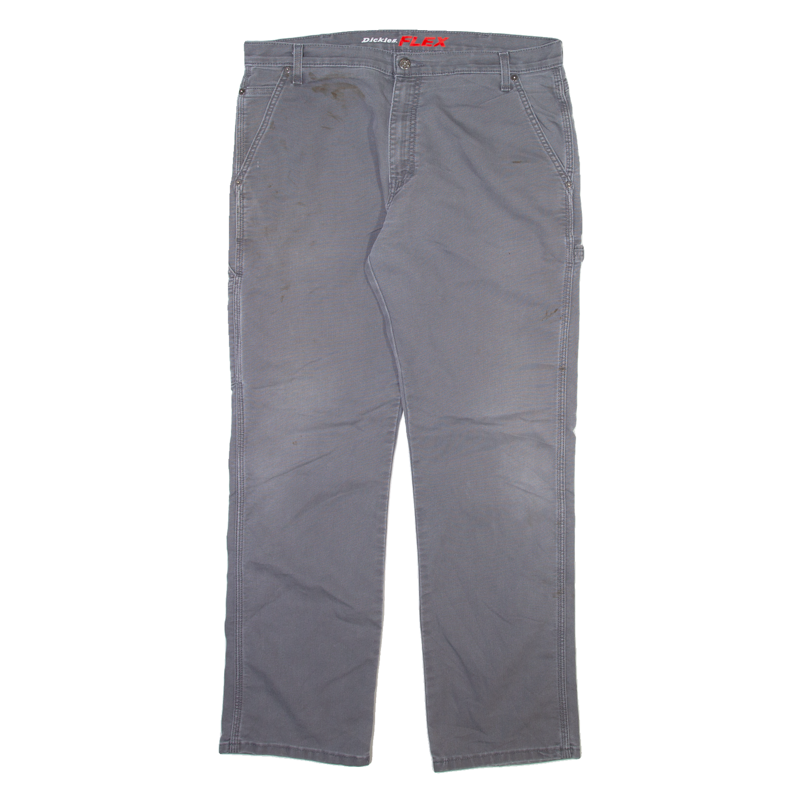 DICKIES Carpenter Mens Trousers Grey Regular Straight W36 L31 Refurbished - N/A refurbished available on Cerqular