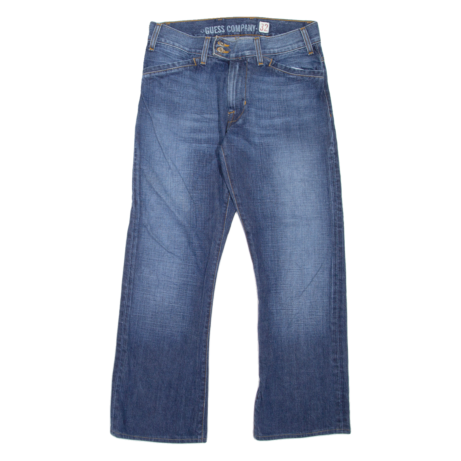 GUESS Womens Jeans Blue Regular Bootcut Stone Wash W32 L27 Refurbished - N/A refurbished available on Cerqular