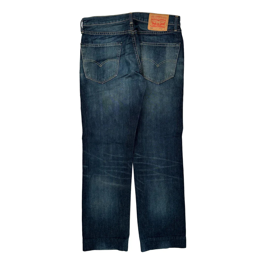 505 Levis Jeans - 33W 30L Dark Wash Denim Refurbished - Thrifted (note: this is a term often used to describe second- refurbished available on Cerqular