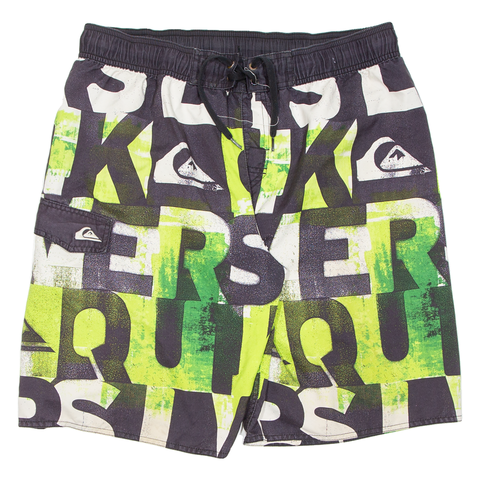 Mens Swimming Shorts Green Crazy Pattern XL W34 Refurbished - N/A refurbished available on Cerqular