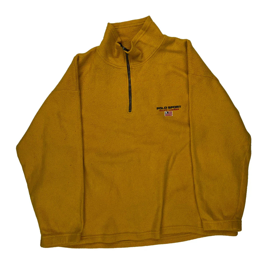 Buy Polo Sport Fleece - Large Yellow Polyester Refurbished - $57.61 Polo Sport Fleece - Large Yellow Polyester Refurbished - Thrifted (note: this is a term often used to describe second- refurbished available on Cerqular