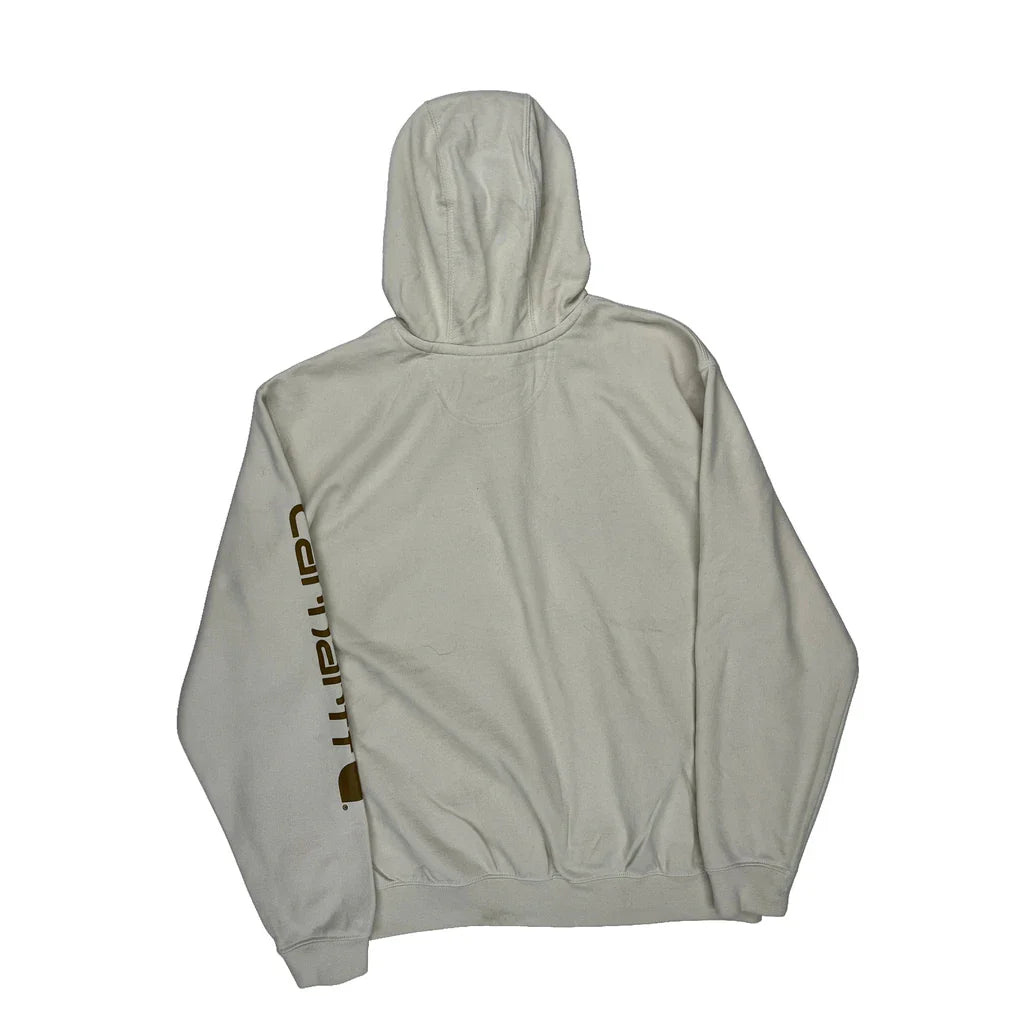 Buy Loose Fit Carhartt Hoodie - Large Cream Cotton Refurbished - $87.09 Loose Fit Carhartt Hoodie - Large Cream Cotton Refurbished - Thrifted (note: this is a term often used to describe second- refurbished available on Cerqular