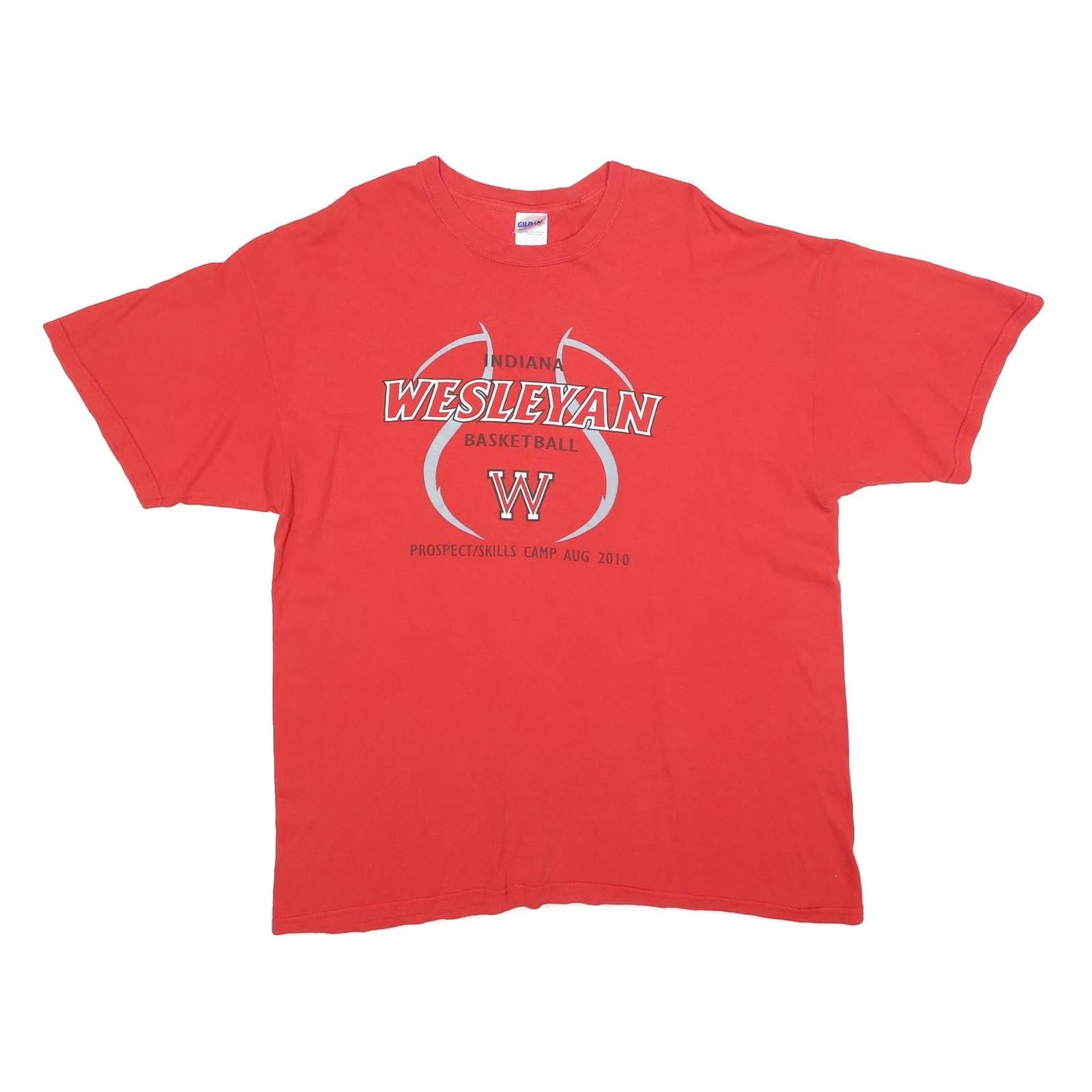 GILDAN Mens Red Indiana Wesleyan Basketball Graphic T-Shirt XL Short Sleeve Crew Refurbished - N/A refurbished available on Cerqular